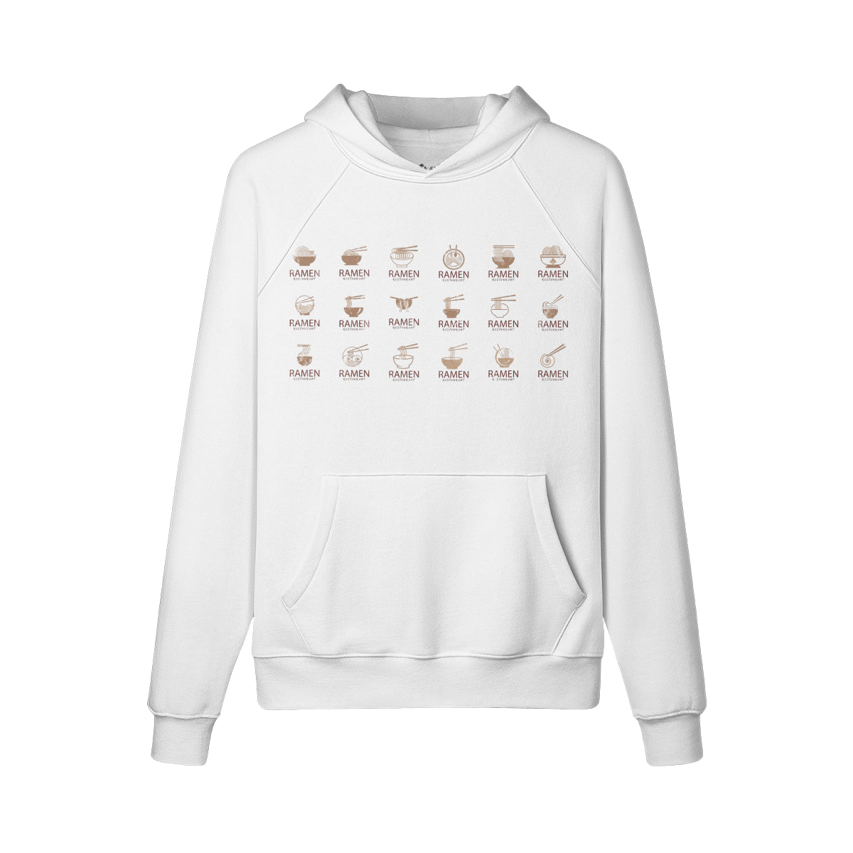 Kuscheliger Hoodie Innenseite mit Sweat Fleece und coolem RAMEN print-ASIA-Shirts
