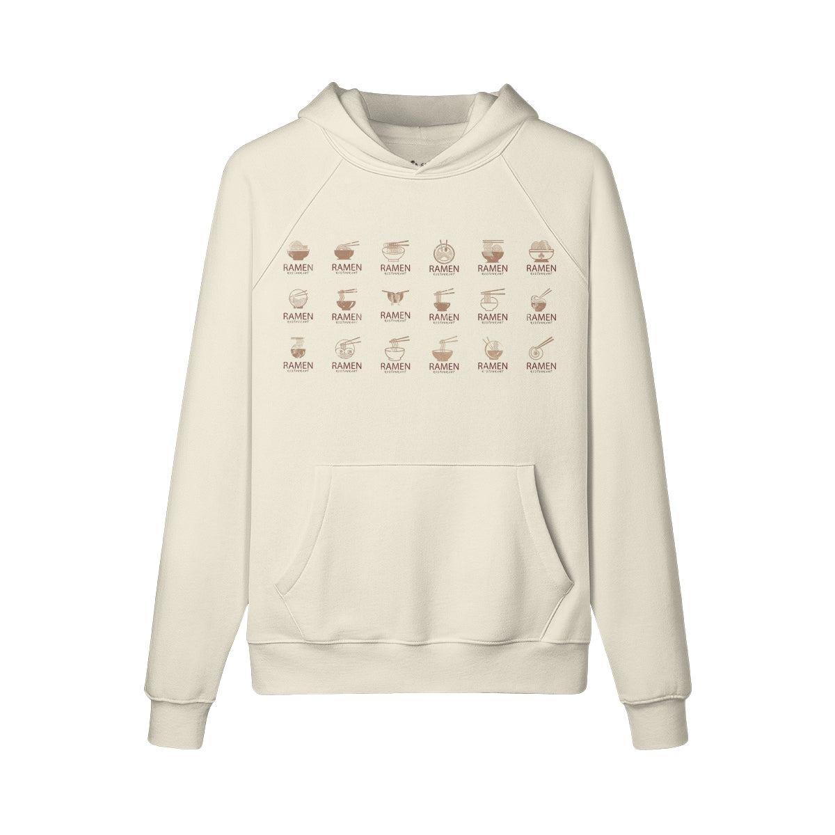 Kuscheliger Hoodie Innenseite mit Sweat Fleece und coolem RAMEN print-ASIA-Shirts