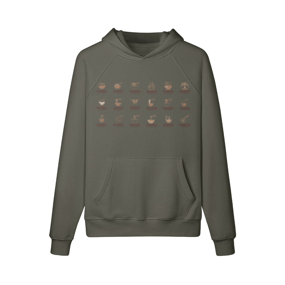 Kuscheliger Hoodie Innenseite mit Sweat Fleece und coolem RAMEN print-ASIA-Shirts
