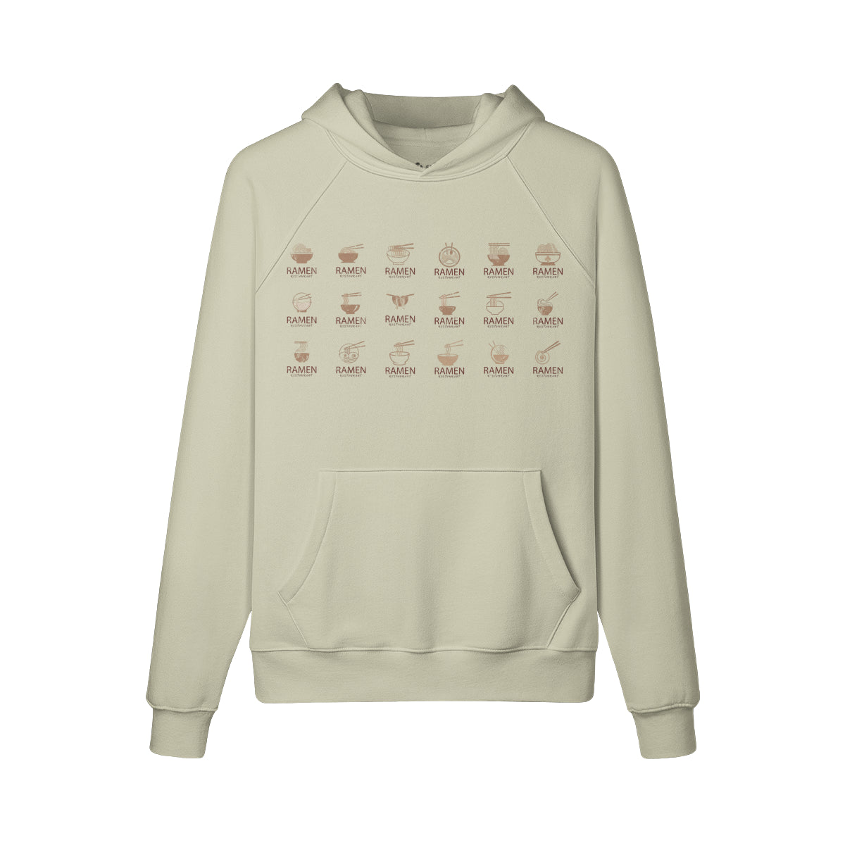 Kuscheliger Hoodie Innenseite mit Sweat Fleece und coolem RAMEN print-ASIA-Shirts