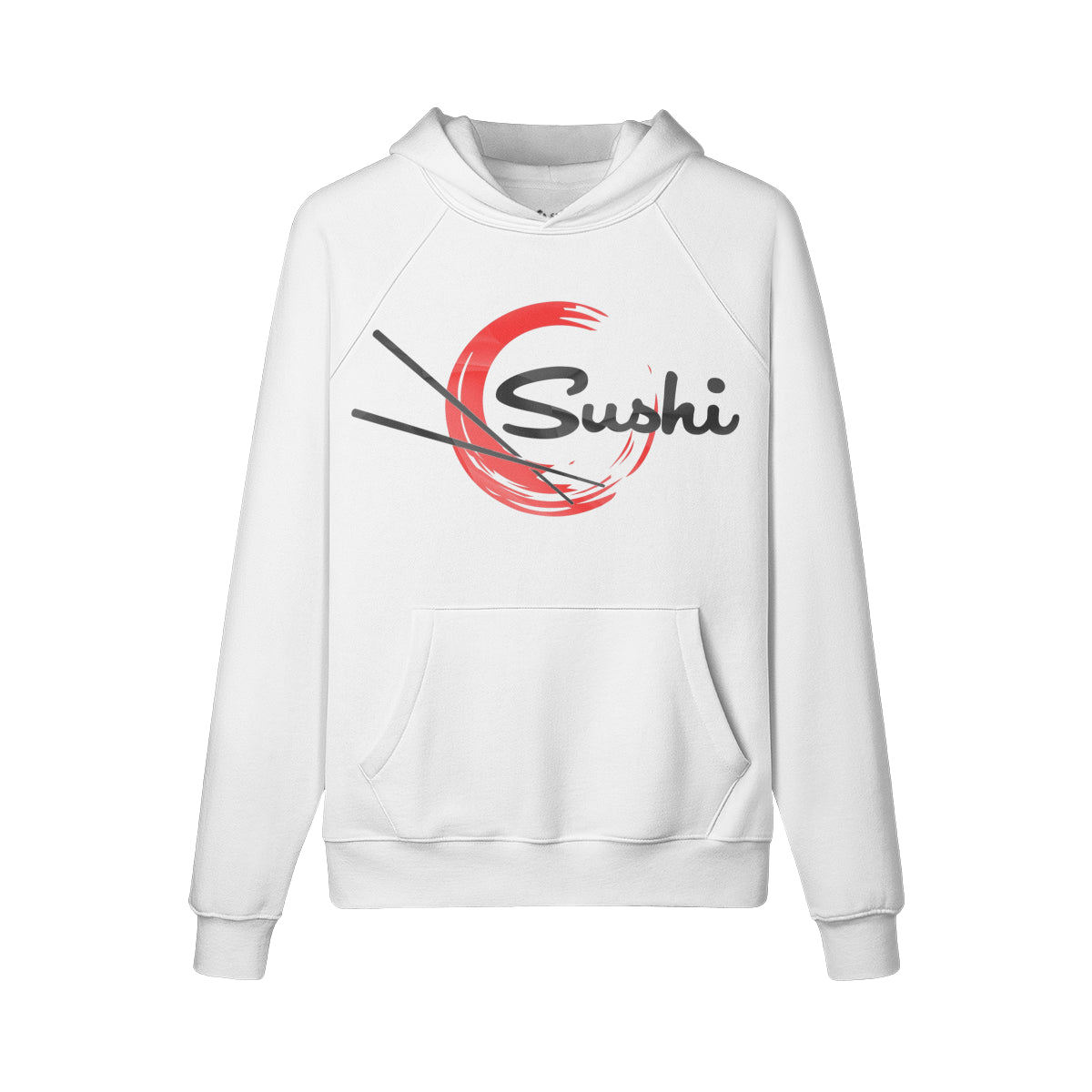 Kuscheliger Hoodie Innenseite mit Sweatfleece mit Sushi print-ASIA-Shirts