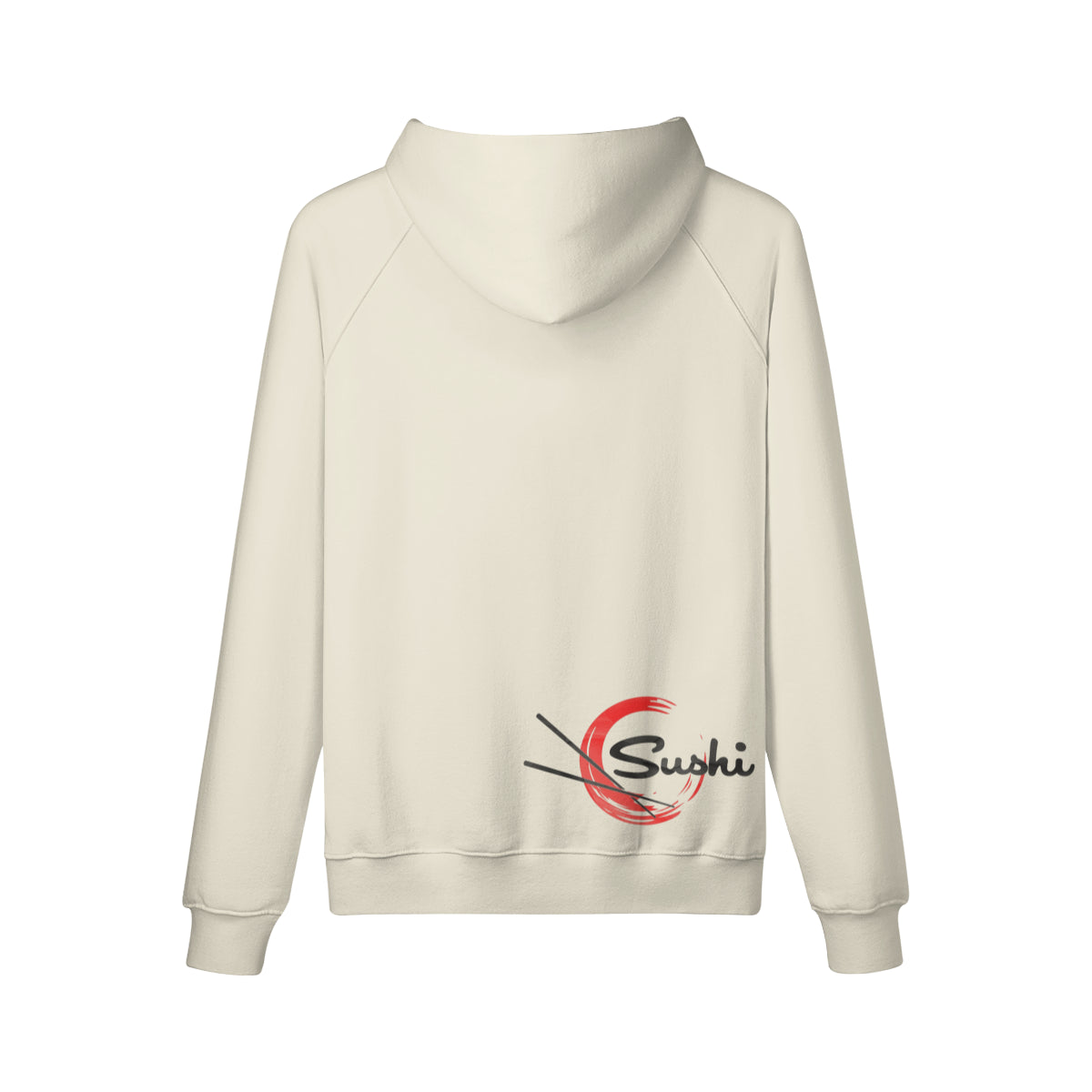 Kuscheliger Hoodie Innenseite mit Sweatfleece mit Sushi print-ASIA-Shirts