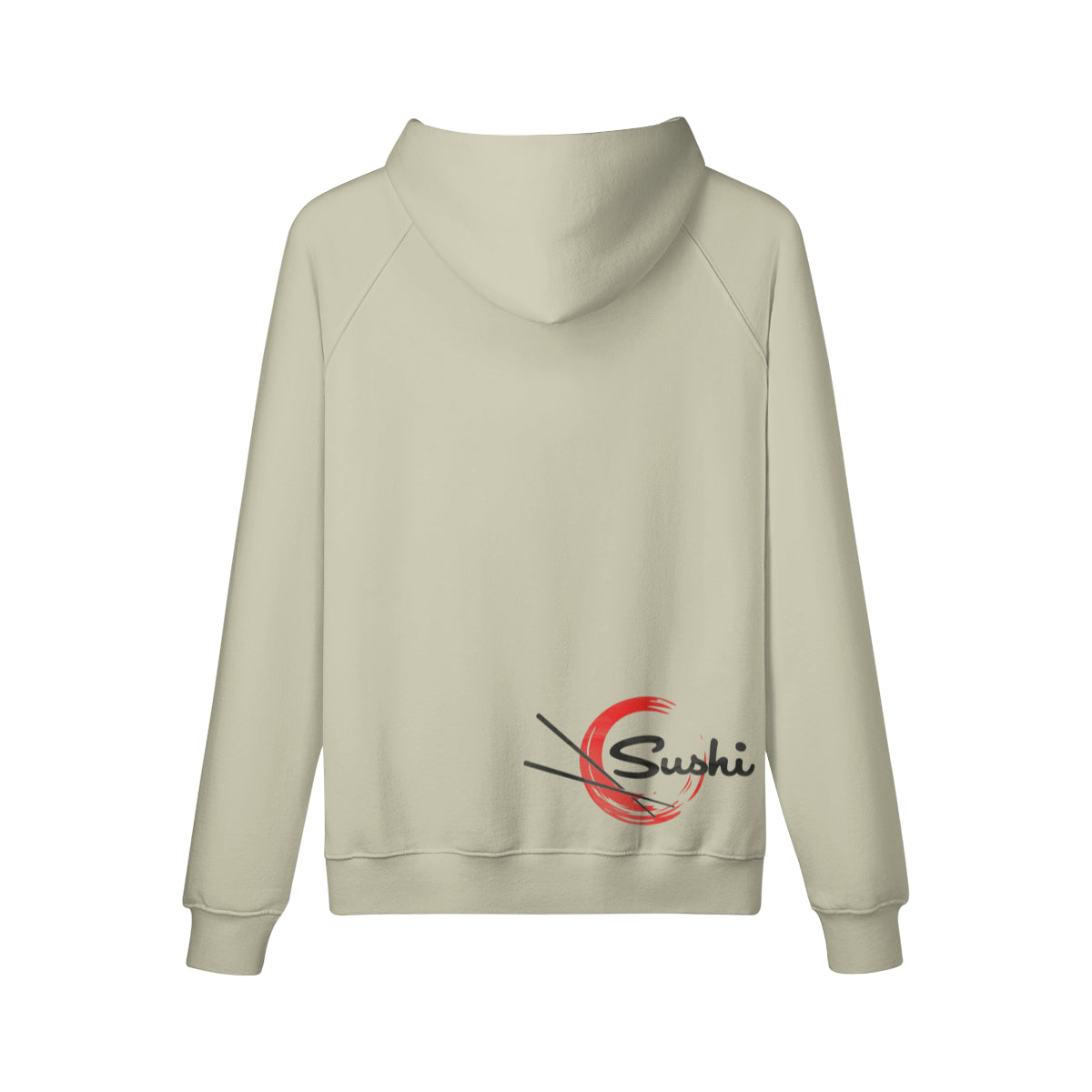 Kuscheliger Hoodie Innenseite mit Sweatfleece mit Sushi print-ASIA-Shirts