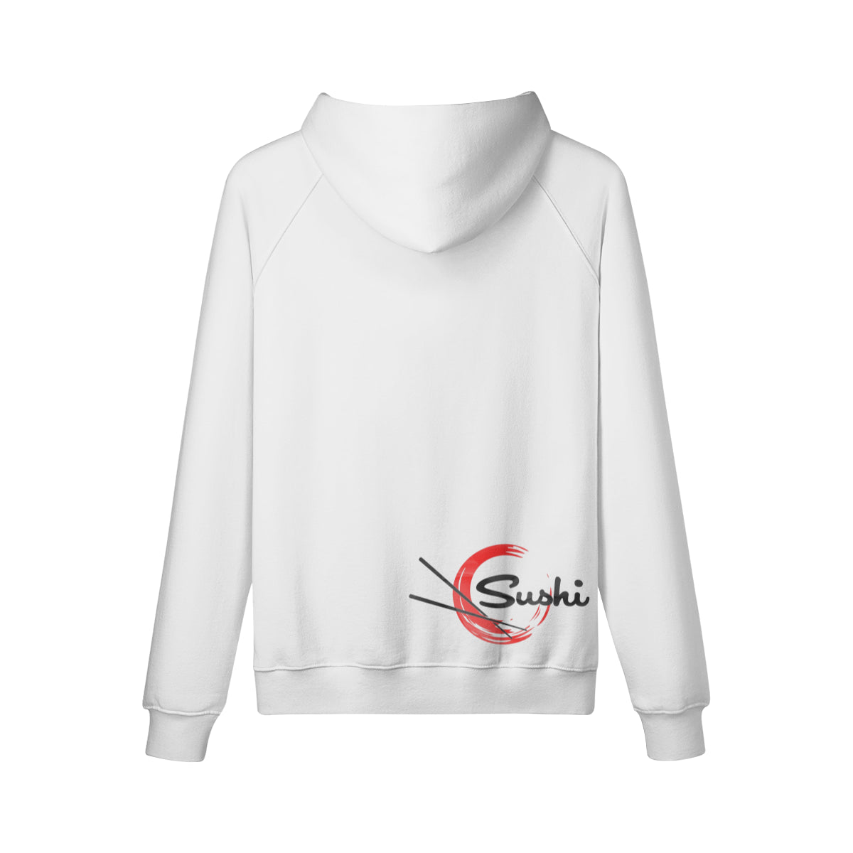 Kuscheliger Hoodie Innenseite mit Sweatfleece mit Sushi print-ASIA-Shirts