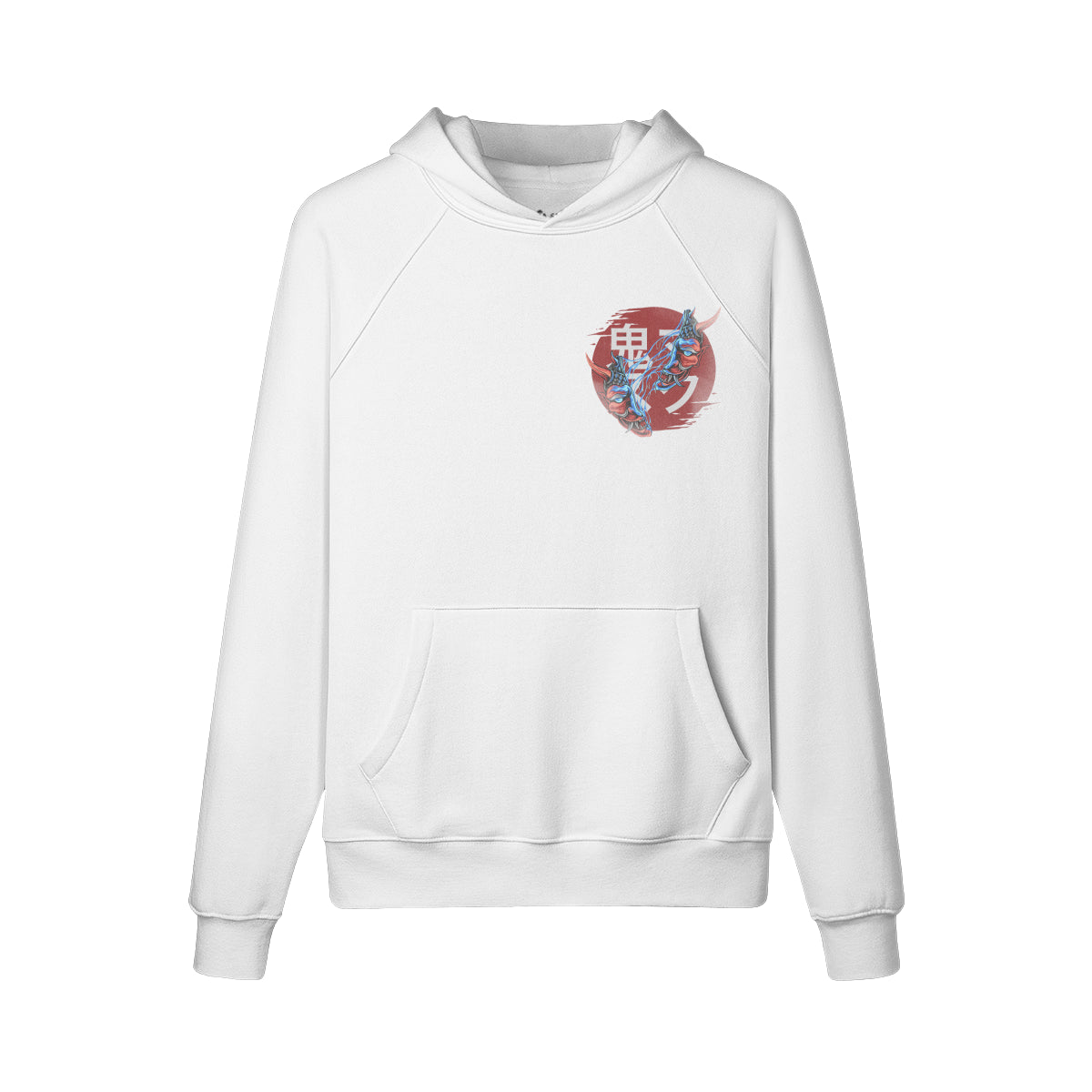 Kuscheliger Hoodie Innenseite mit Sweatfleece Oni Mask-ASIA-Shirts