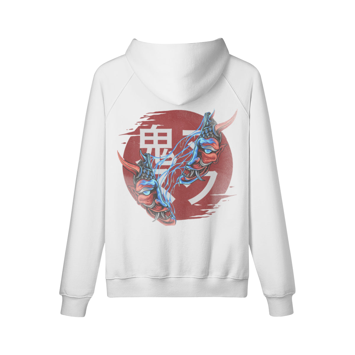 Kuscheliger Hoodie Innenseite mit Sweatfleece Oni Mask-ASIA-Shirts