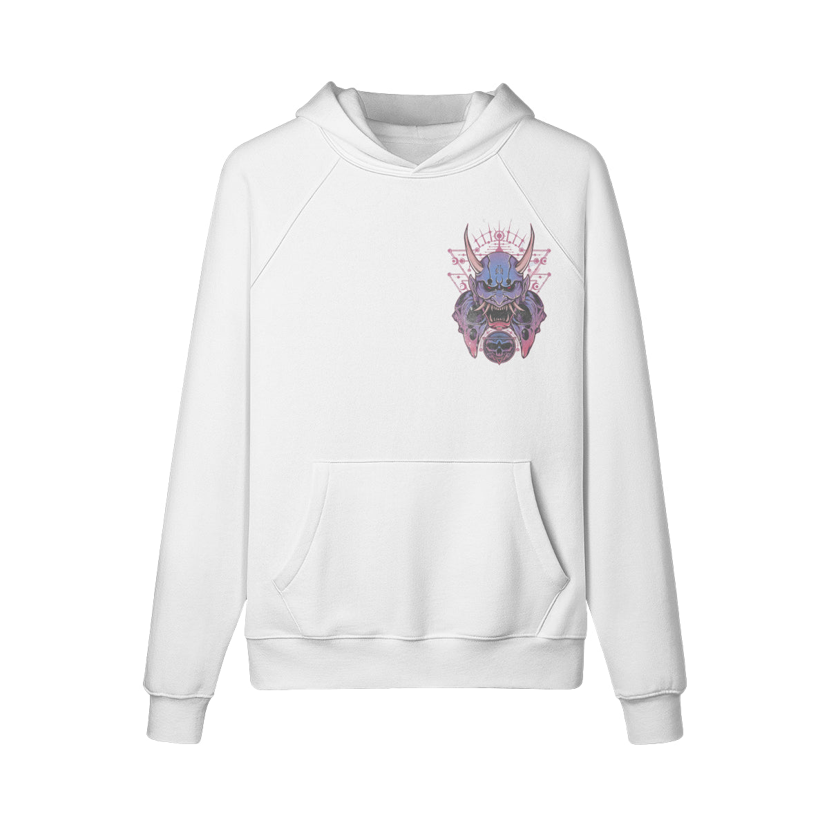 Kuscheliger Hoodie Innenseite mit Sweatfleece Oni Mask-ASIA-Shirts