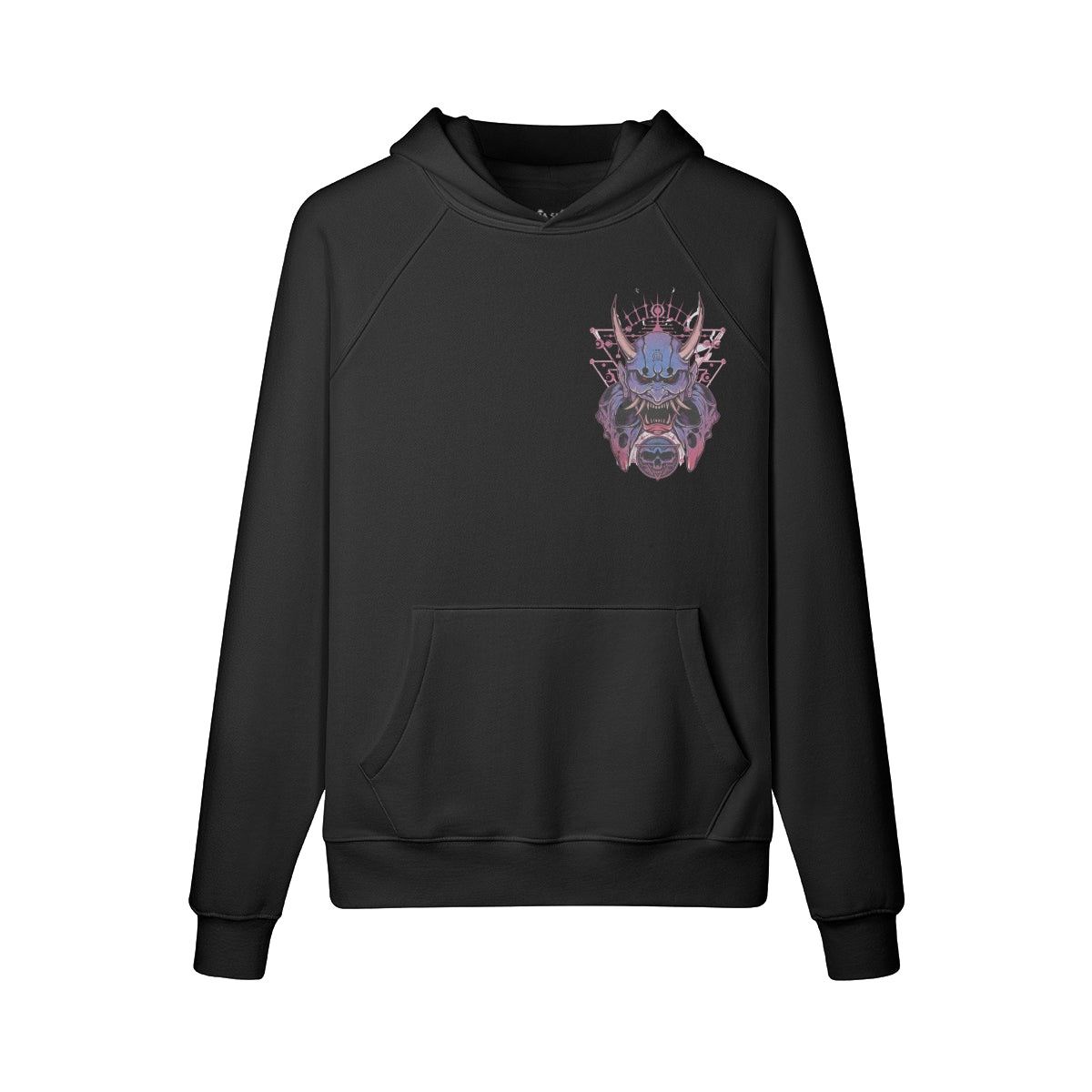 Kuscheliger Hoodie Innenseite mit Sweatfleece Oni Mask-ASIA-Shirts