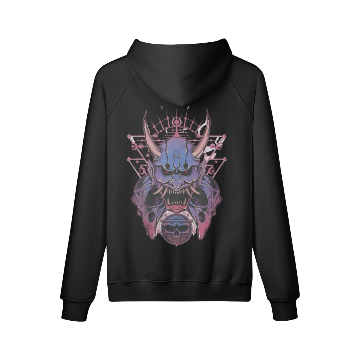 Kuscheliger Hoodie Innenseite mit Sweatfleece Oni Mask-ASIA-Shirts