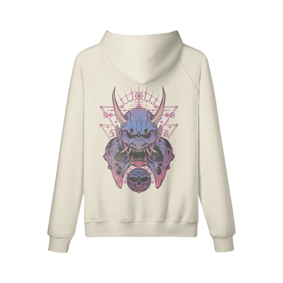 Kuscheliger Hoodie Innenseite mit Sweatfleece Oni Mask-ASIA-Shirts