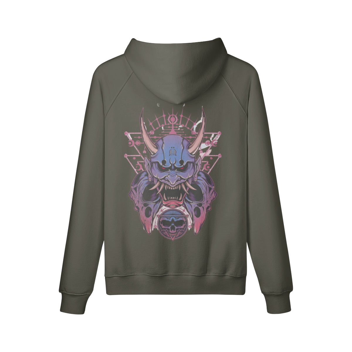 Kuscheliger Hoodie Innenseite mit Sweatfleece Oni Mask-ASIA-Shirts