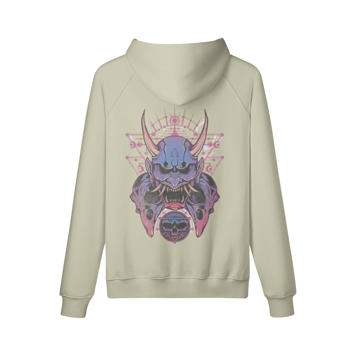 Kuscheliger Hoodie Innenseite mit Sweatfleece Oni Mask-ASIA-Shirts
