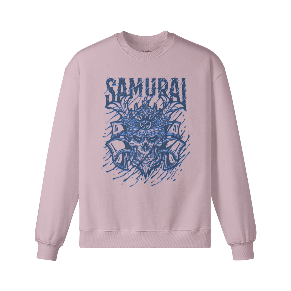 Heavyweight Oversized Sweatshirt blauer Samurai Japan Kunst-ASIA-Shirts