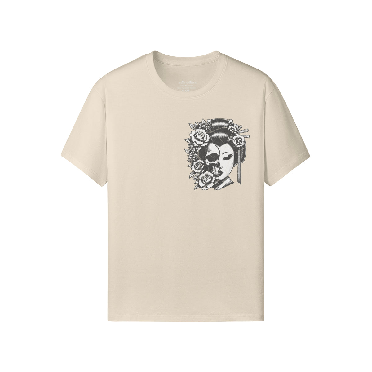 Print T-Shirt Japan Geisha Vorder und Rückseite-ASIA-Shirts