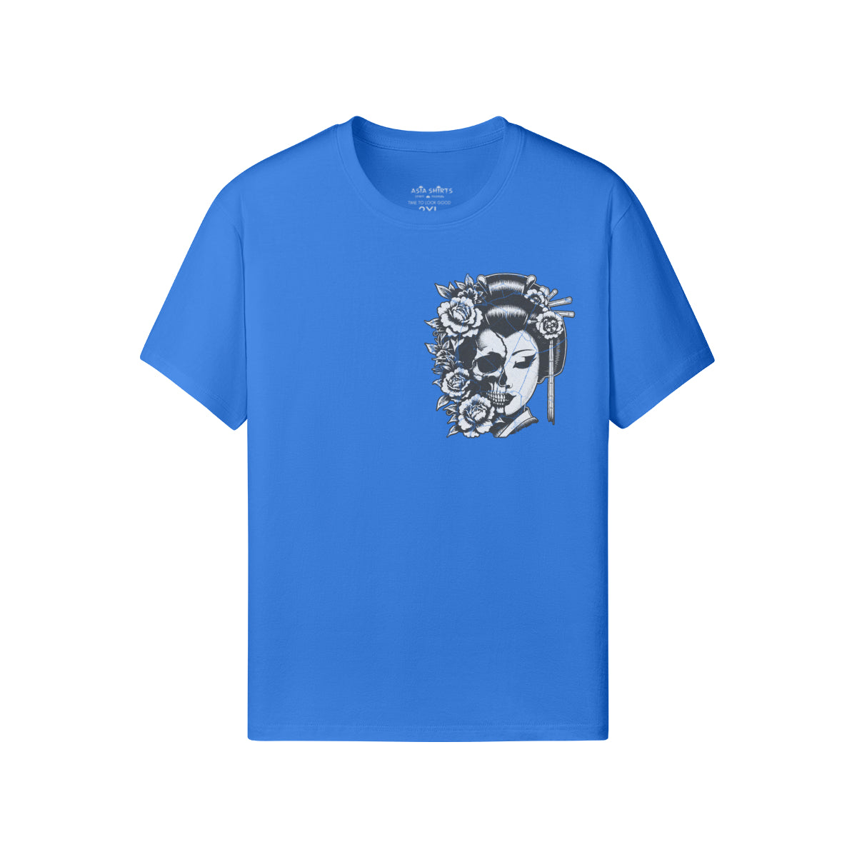 Print T-Shirt Japan Geisha Vorder und Rückseite-ASIA-Shirts