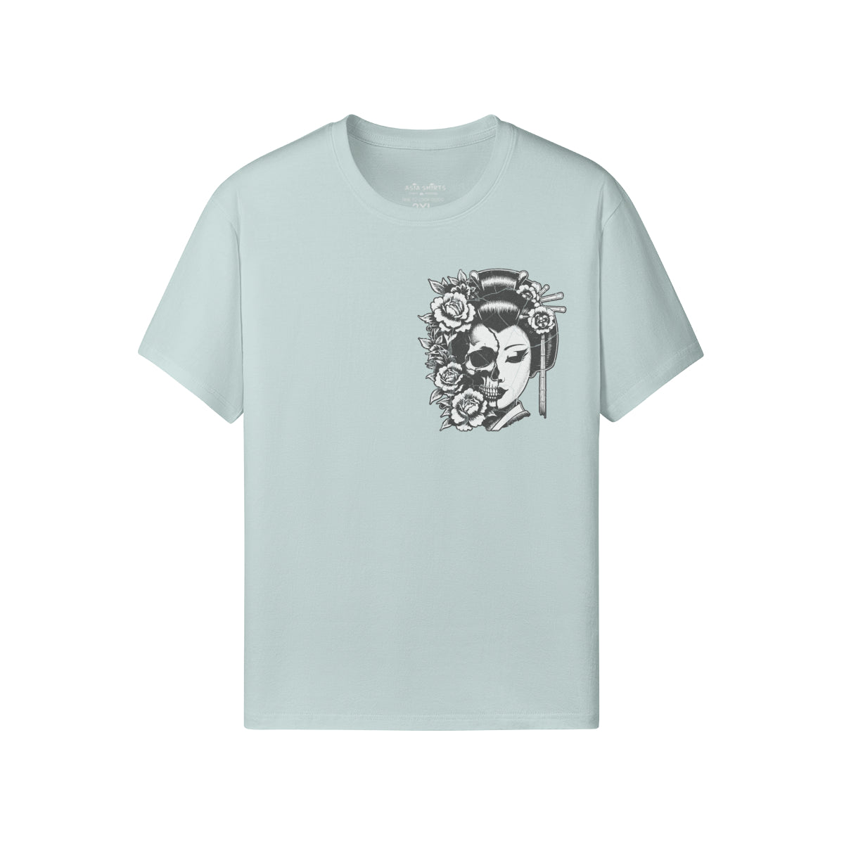Print T-Shirt Japan Geisha Vorder und Rückseite-ASIA-Shirts