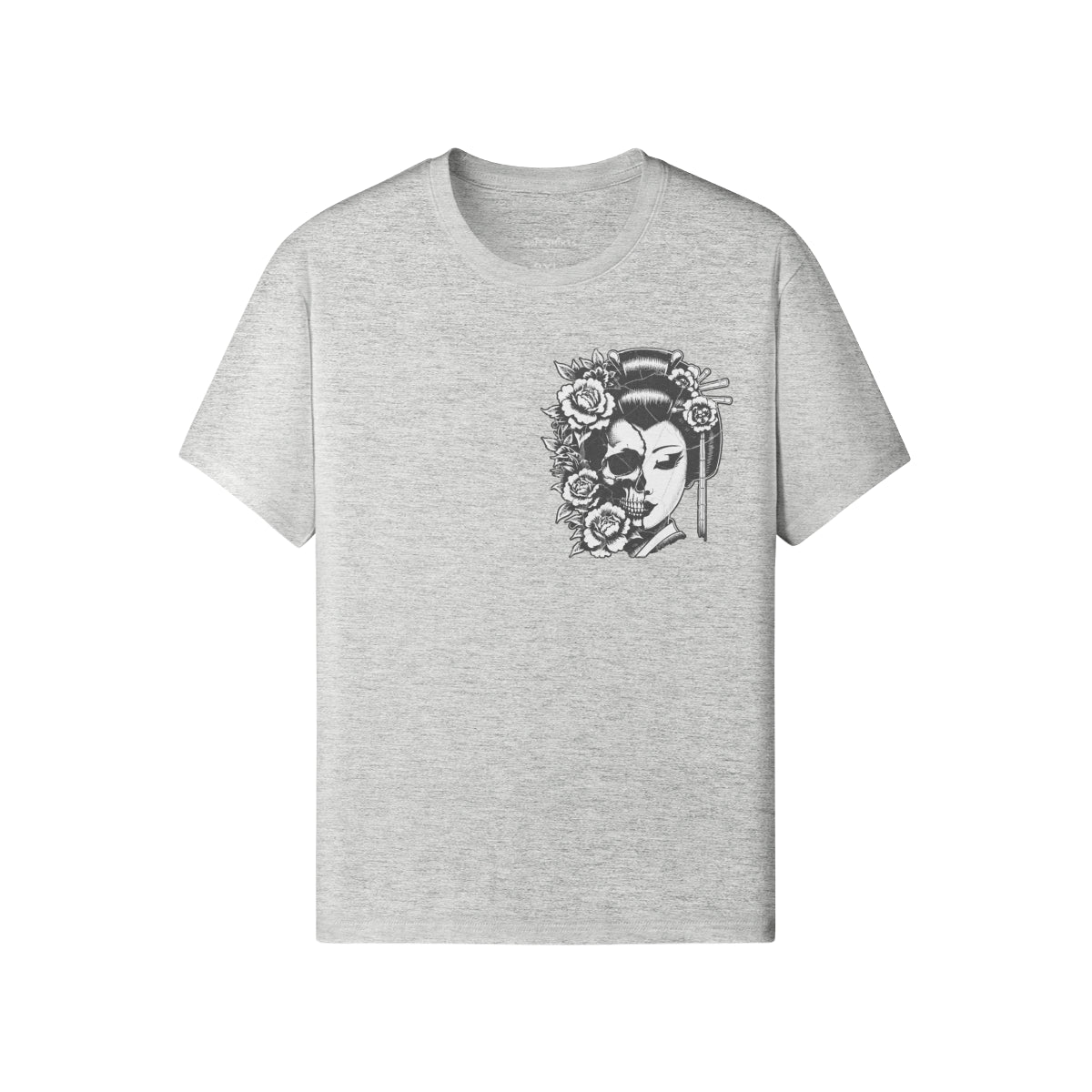Print T-Shirt Japan Geisha Vorder und Rückseite-ASIA-Shirts