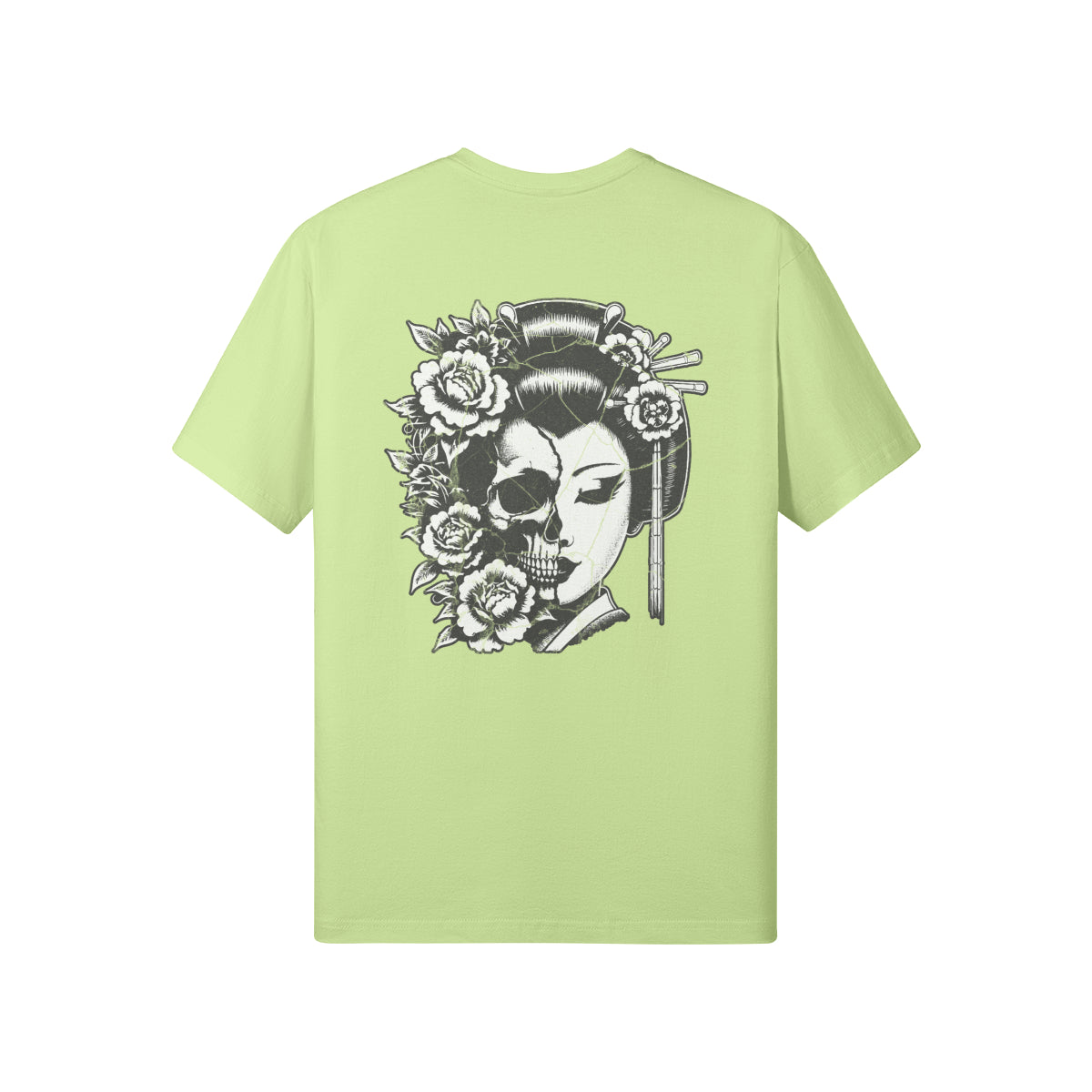 Print T-Shirt Japan Geisha Vorder und Rückseite-ASIA-Shirts