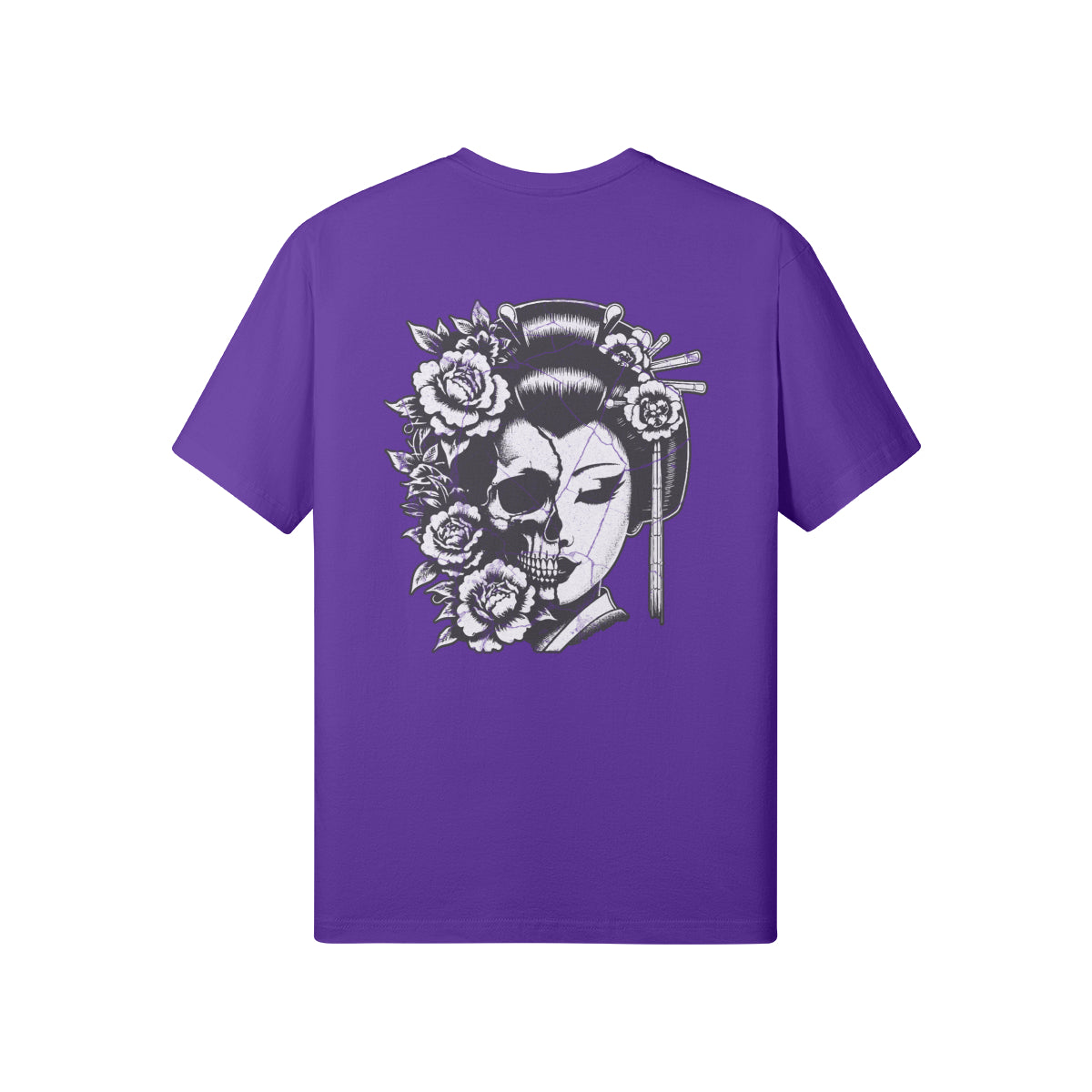Print T-Shirt Japan Geisha Vorder und Rückseite-ASIA-Shirts