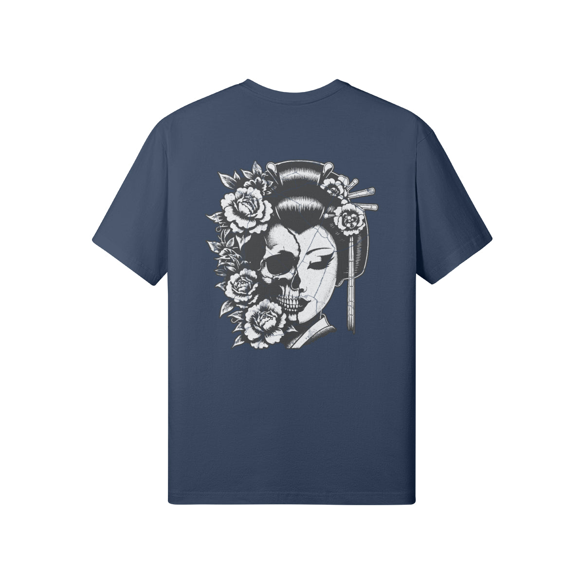 Print T-Shirt Japan Geisha Vorder und Rückseite-ASIA-Shirts