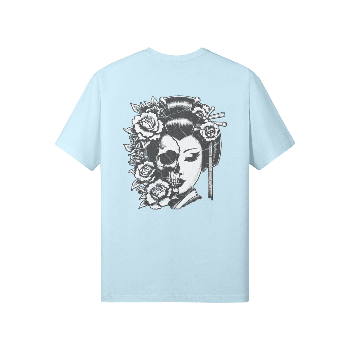 Print T-Shirt Japan Geisha Vorder und Rückseite-ASIA-Shirts