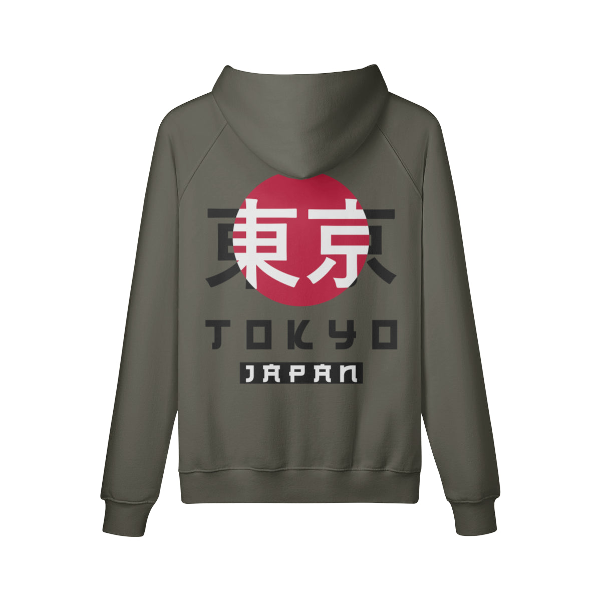 Kuscheliger Hoodie Innenseite mit Sweatfleece mit Japan print – schwarz – Japan Art – Ansicht 10