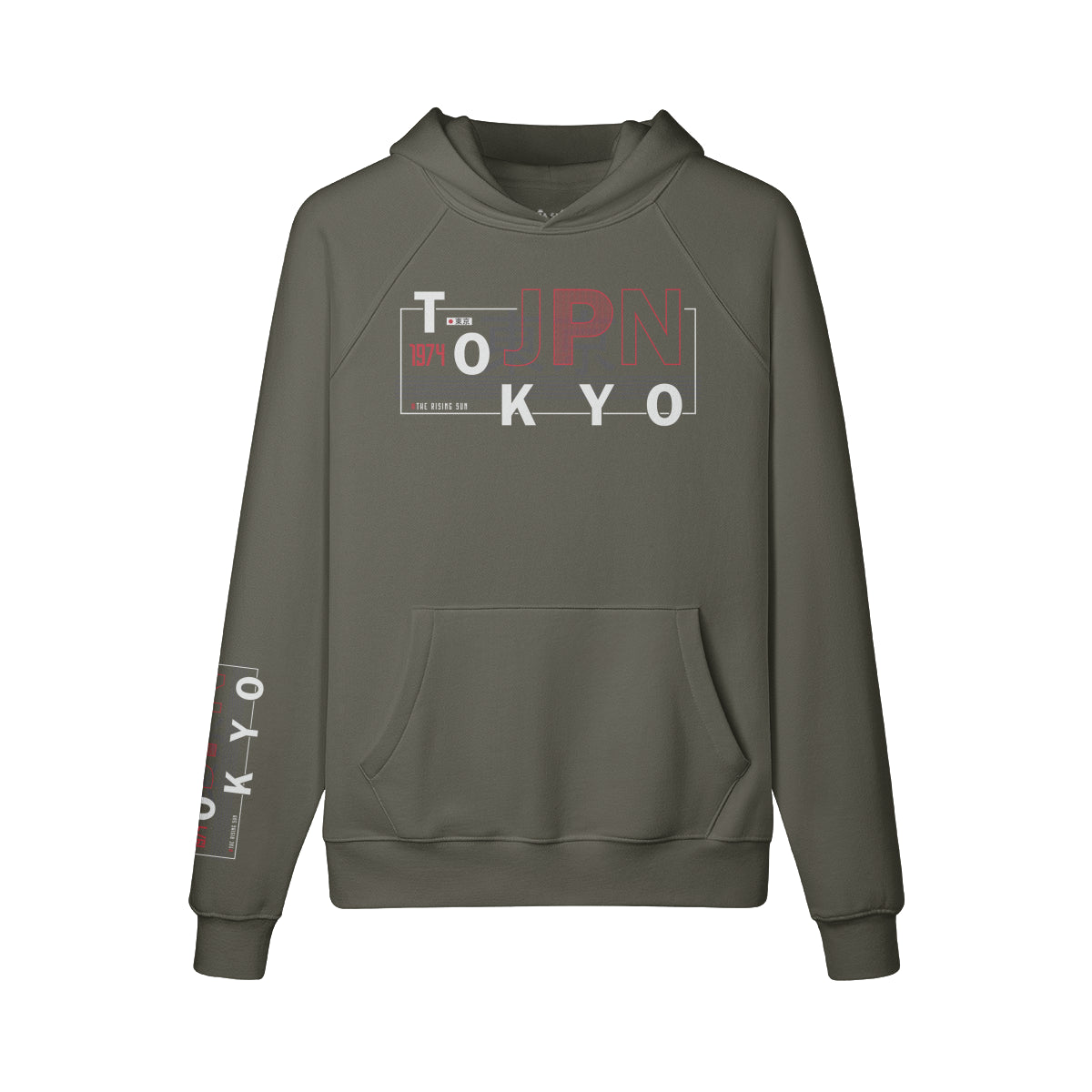 Kuscheliger Hoodie Innenseite mit Sweatfleece Tokyo print-ASIA-Shirts