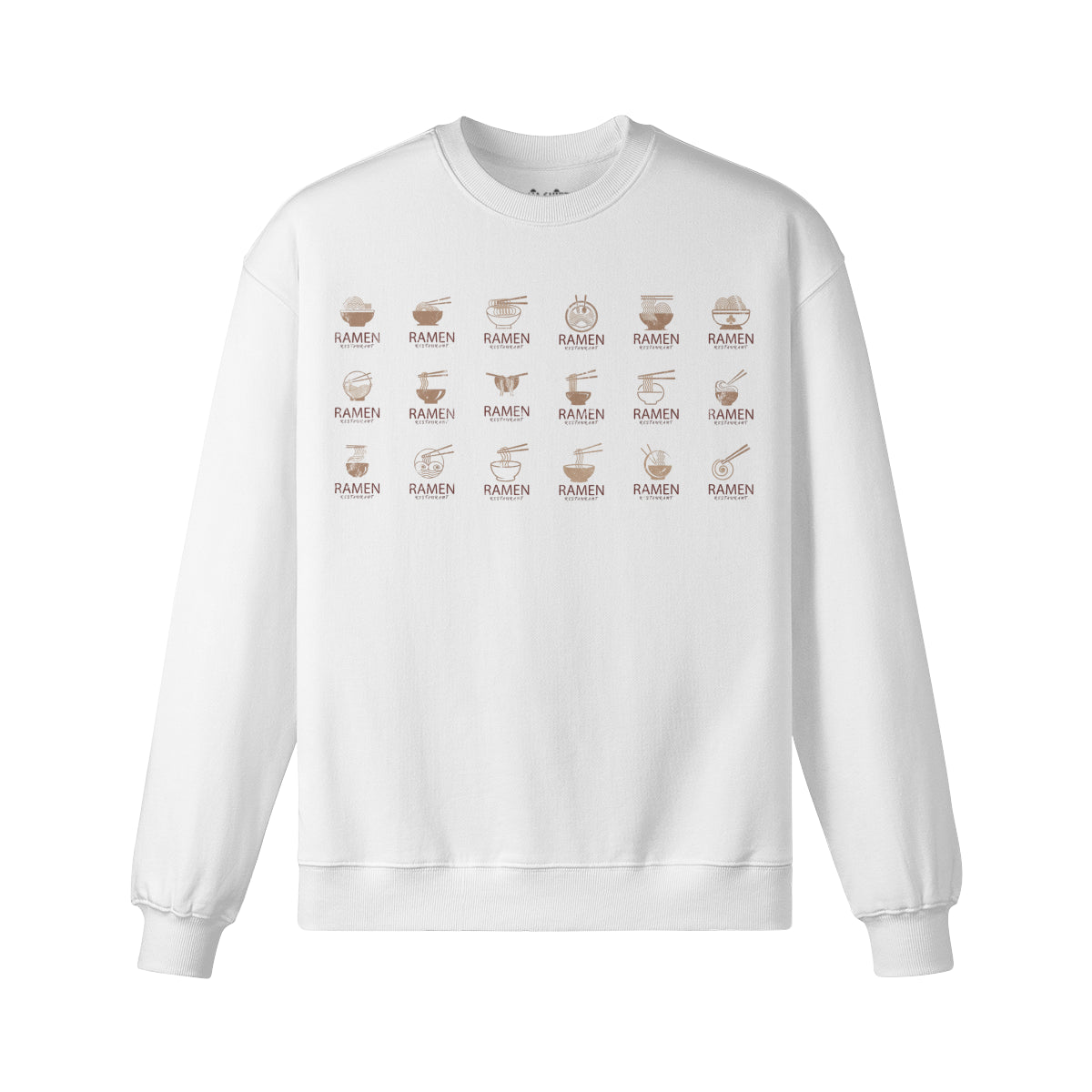 Heavy Oversized Sweatshirt mit coolem Ramen print-ASIA-Shirts