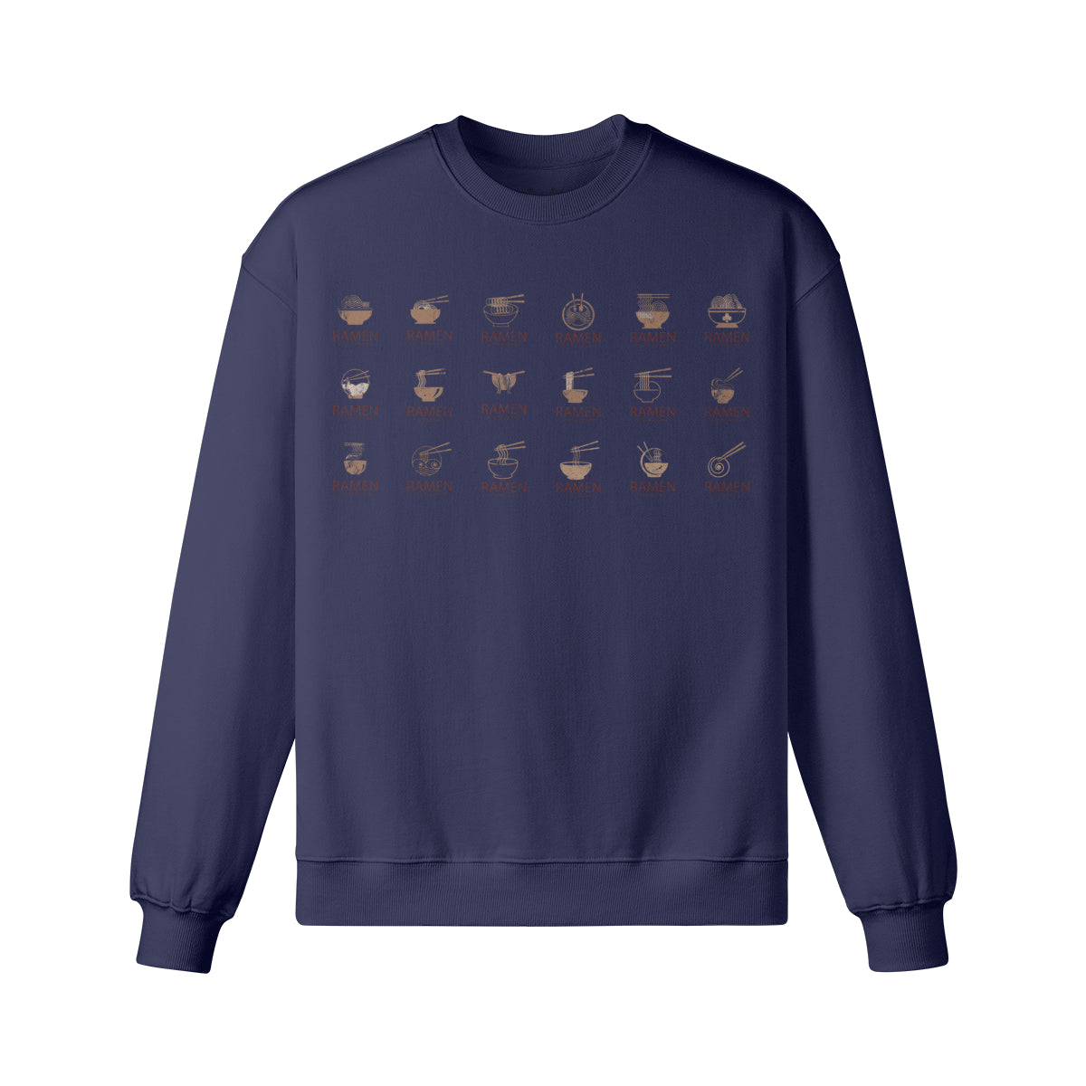 Heavy Oversized Sweatshirt mit coolem Ramen print-ASIA-Shirts