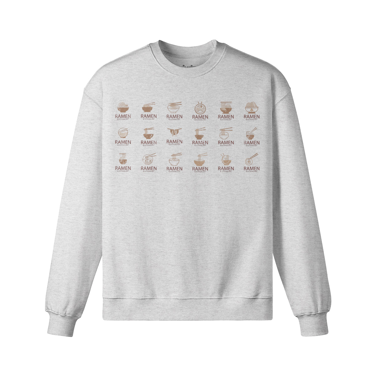 Heavy Oversized Sweatshirt mit coolem Ramen print-ASIA-Shirts