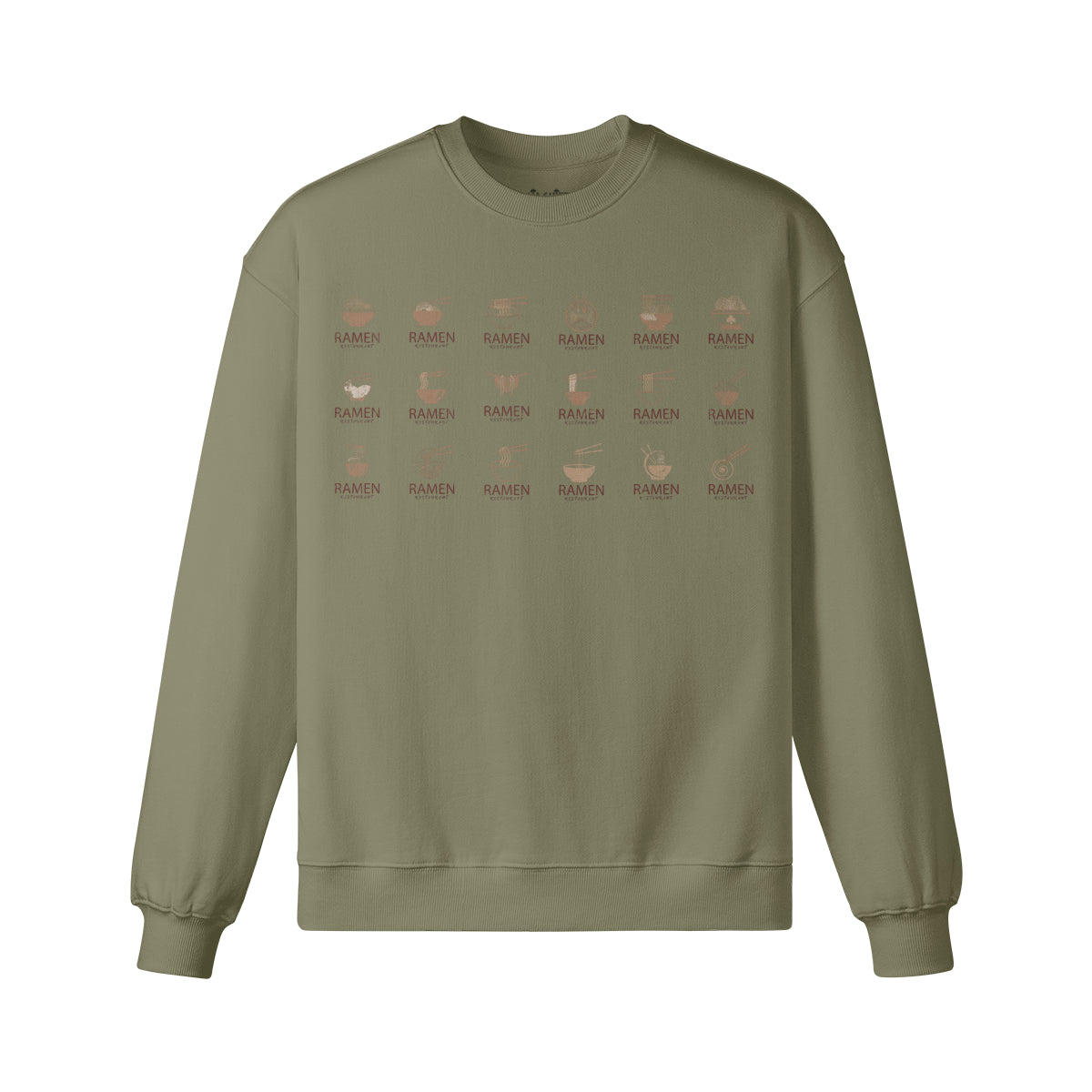 Heavy Oversized Sweatshirt mit coolem Ramen print-ASIA-Shirts
