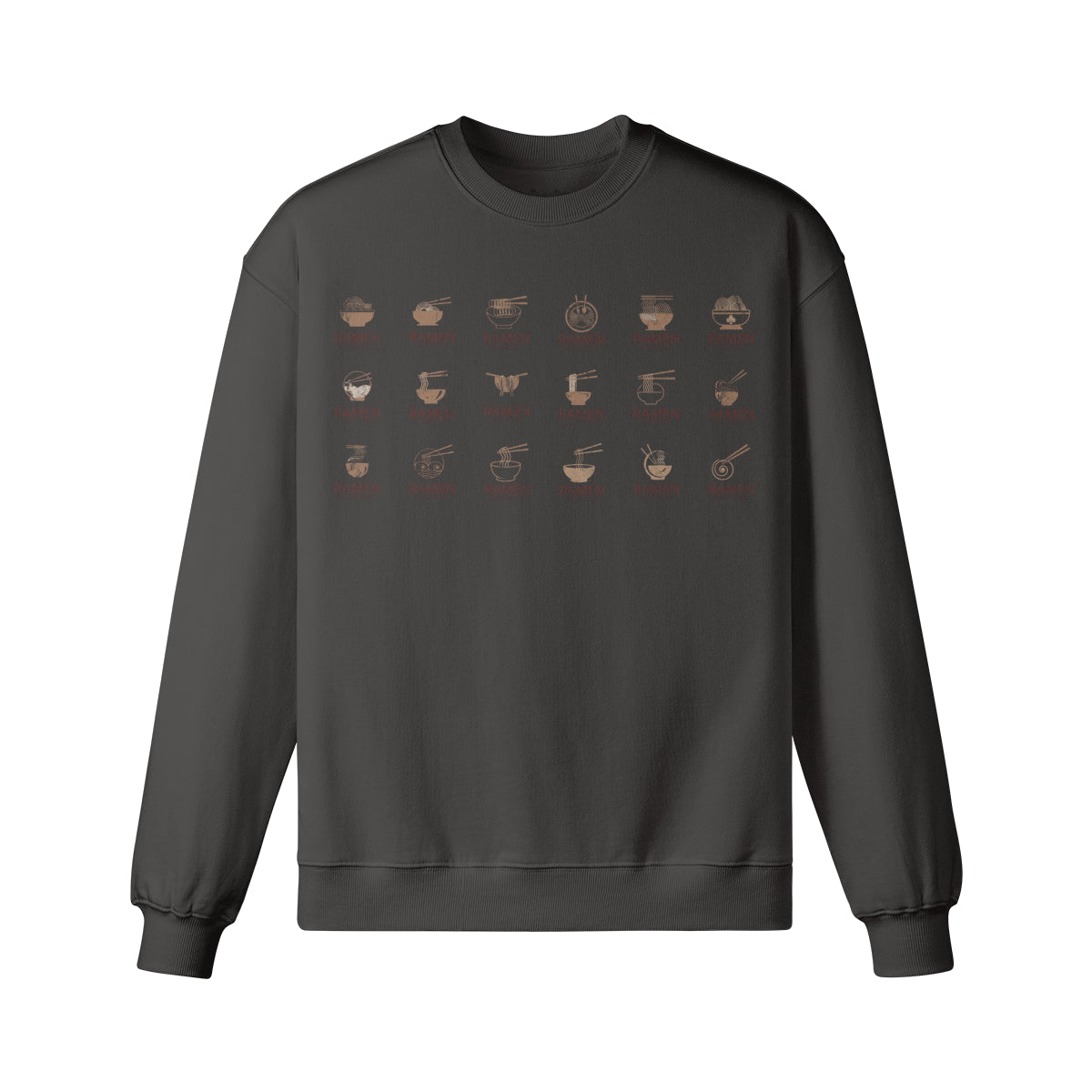 Heavy Oversized Sweatshirt mit coolem Ramen print-ASIA-Shirts