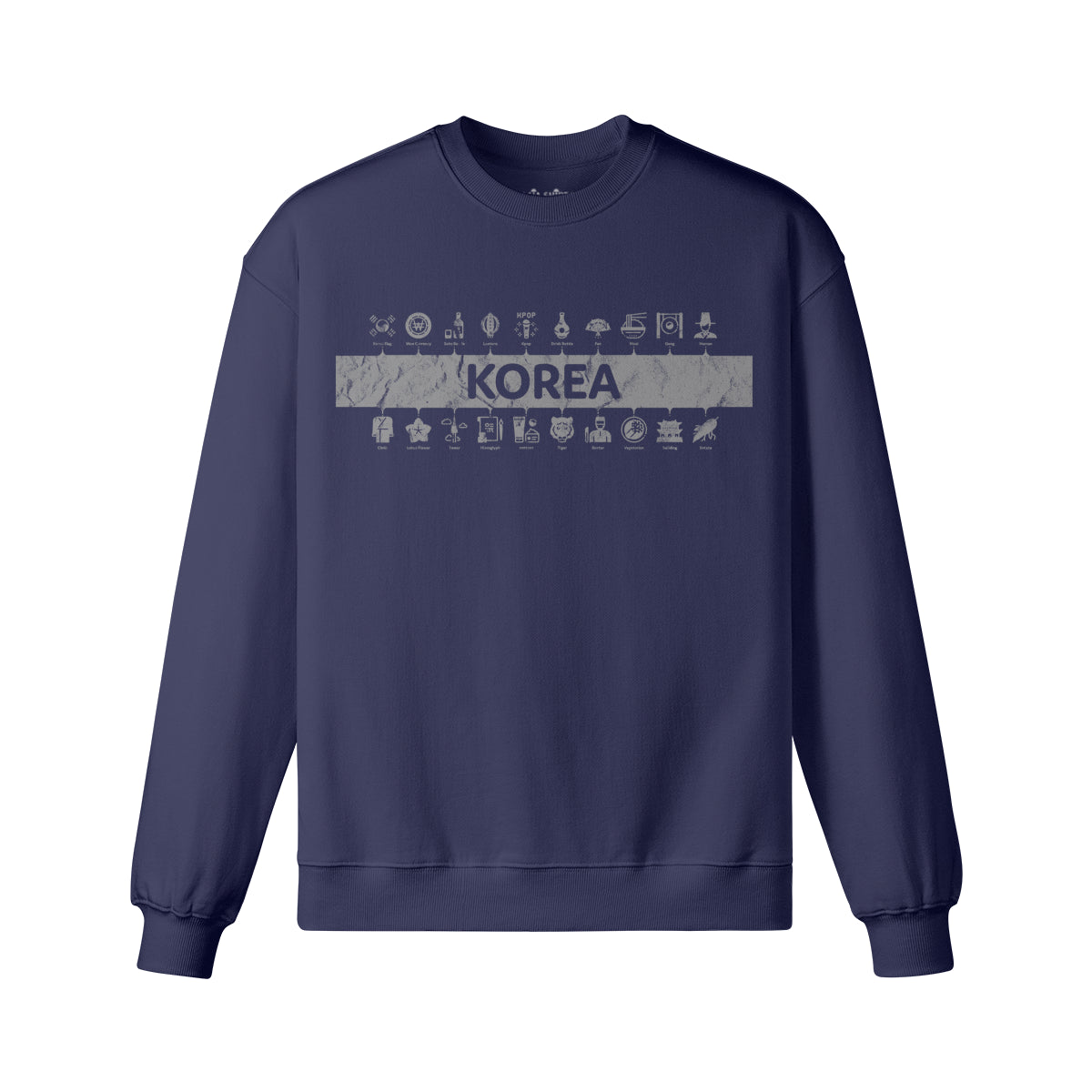 Heavy Oversized Sweatshirt mit Süd Korea print-ASIA-Shirts