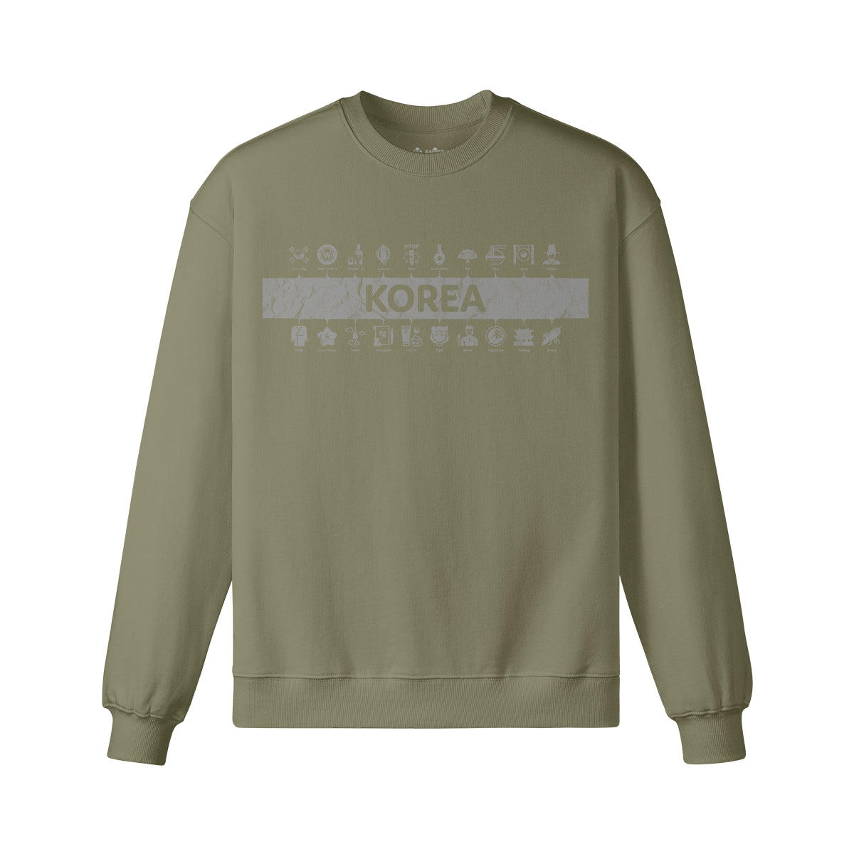Heavy Oversized Sweatshirt mit Süd Korea print-ASIA-Shirts