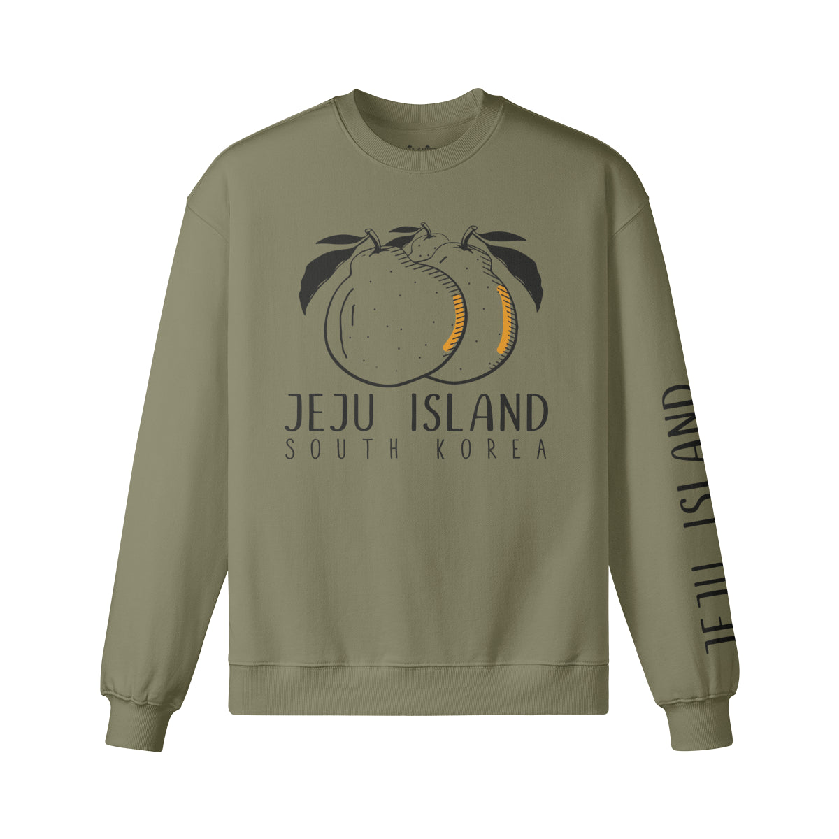 Heavy Oversized Sweatshirt mit Jeju Island print-ASIA-Shirts