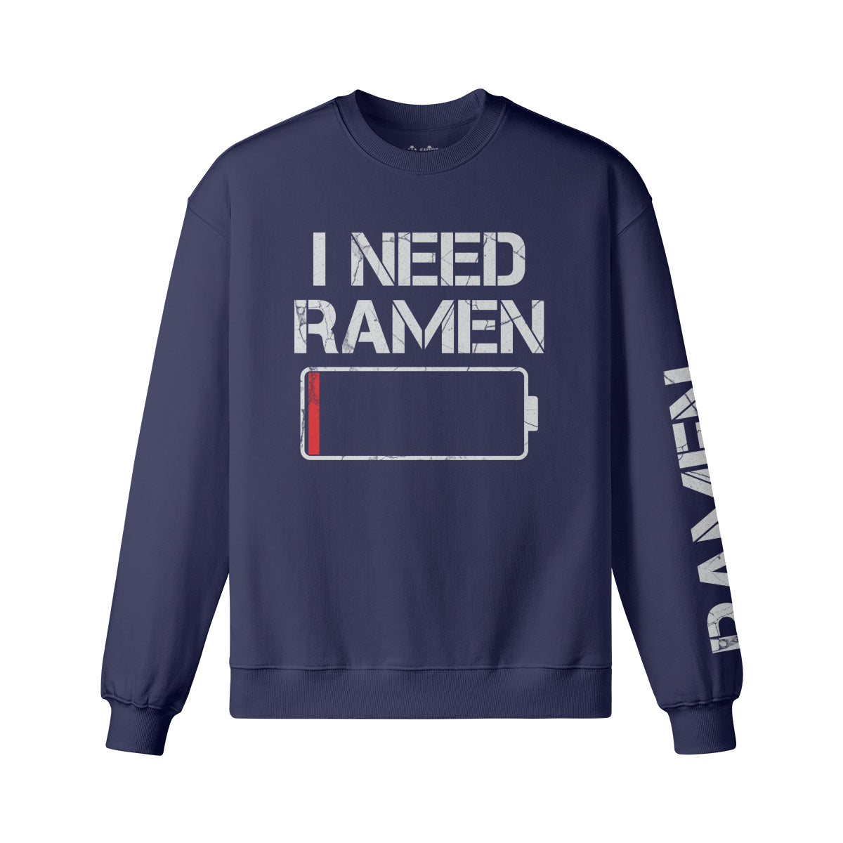 Heavy Oversized Sweatshirt mit Ramen print "I need Ramen" – schwarz – Japan Art – Ansicht 3