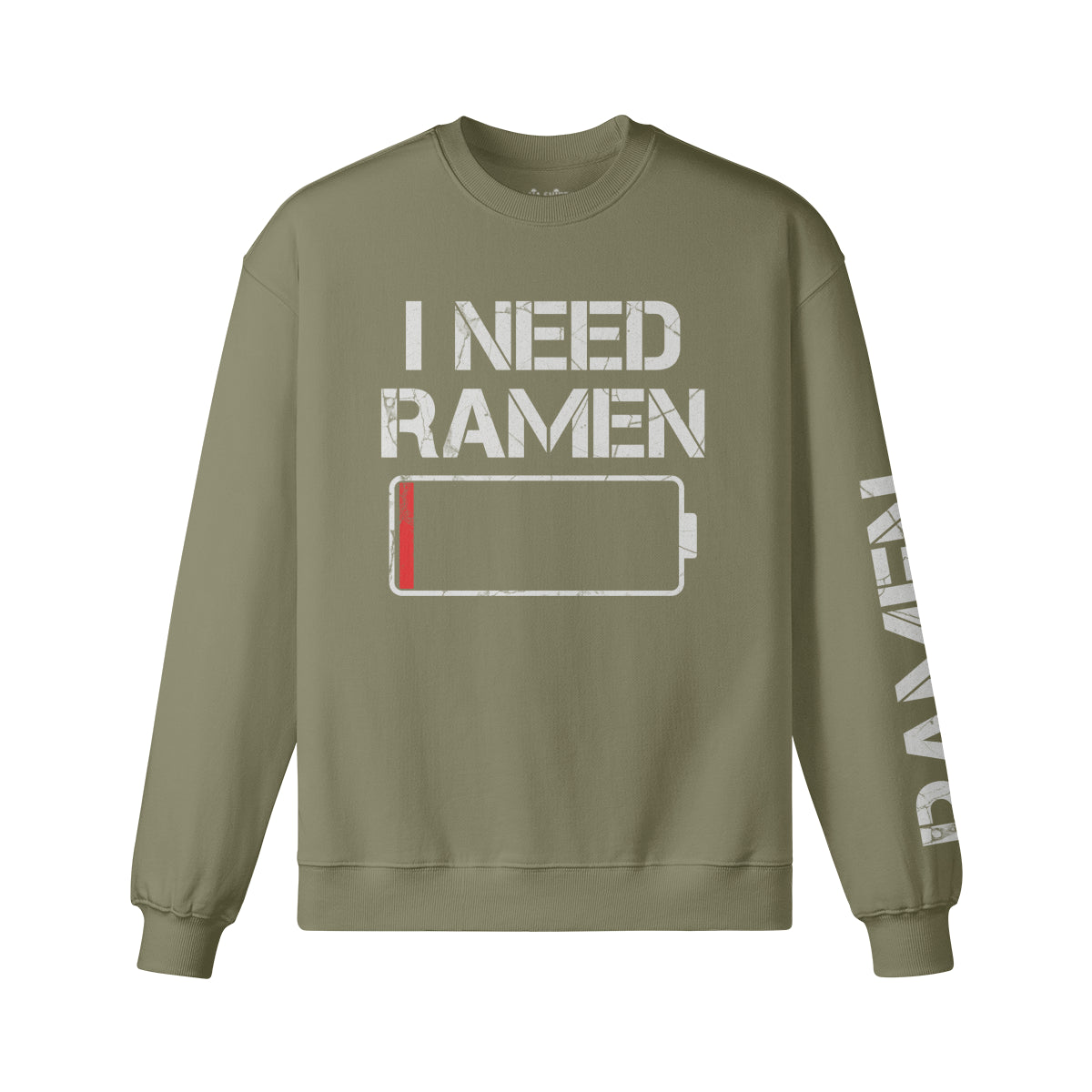 Heavy Oversized Sweatshirt mit Ramen print "I need Ramen" – marineblau – Japan Art – Ansicht 7