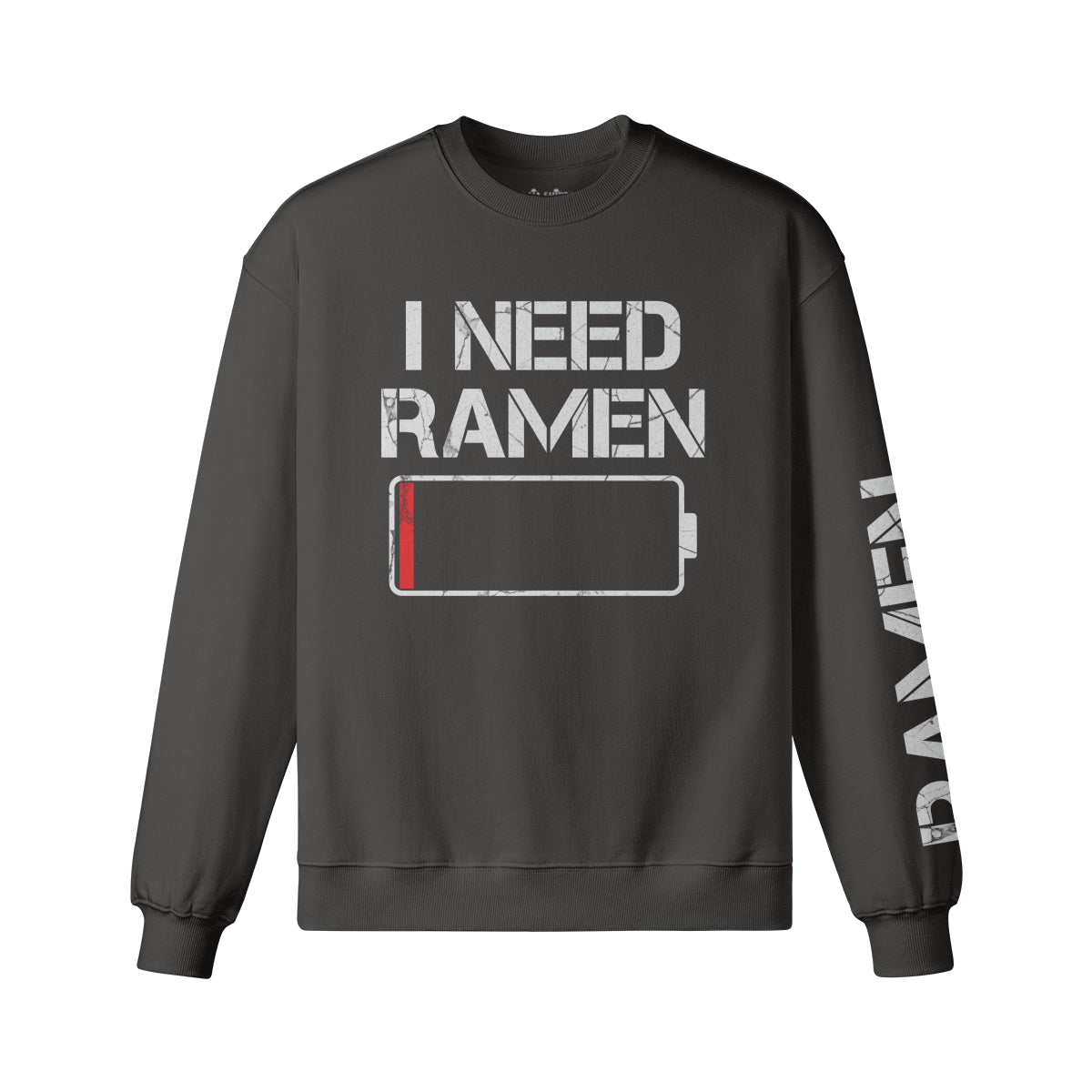 Heavy Oversized Sweatshirt mit Ramen print "I need Ramen" – heather-grey – Japan Art – Ansicht 11