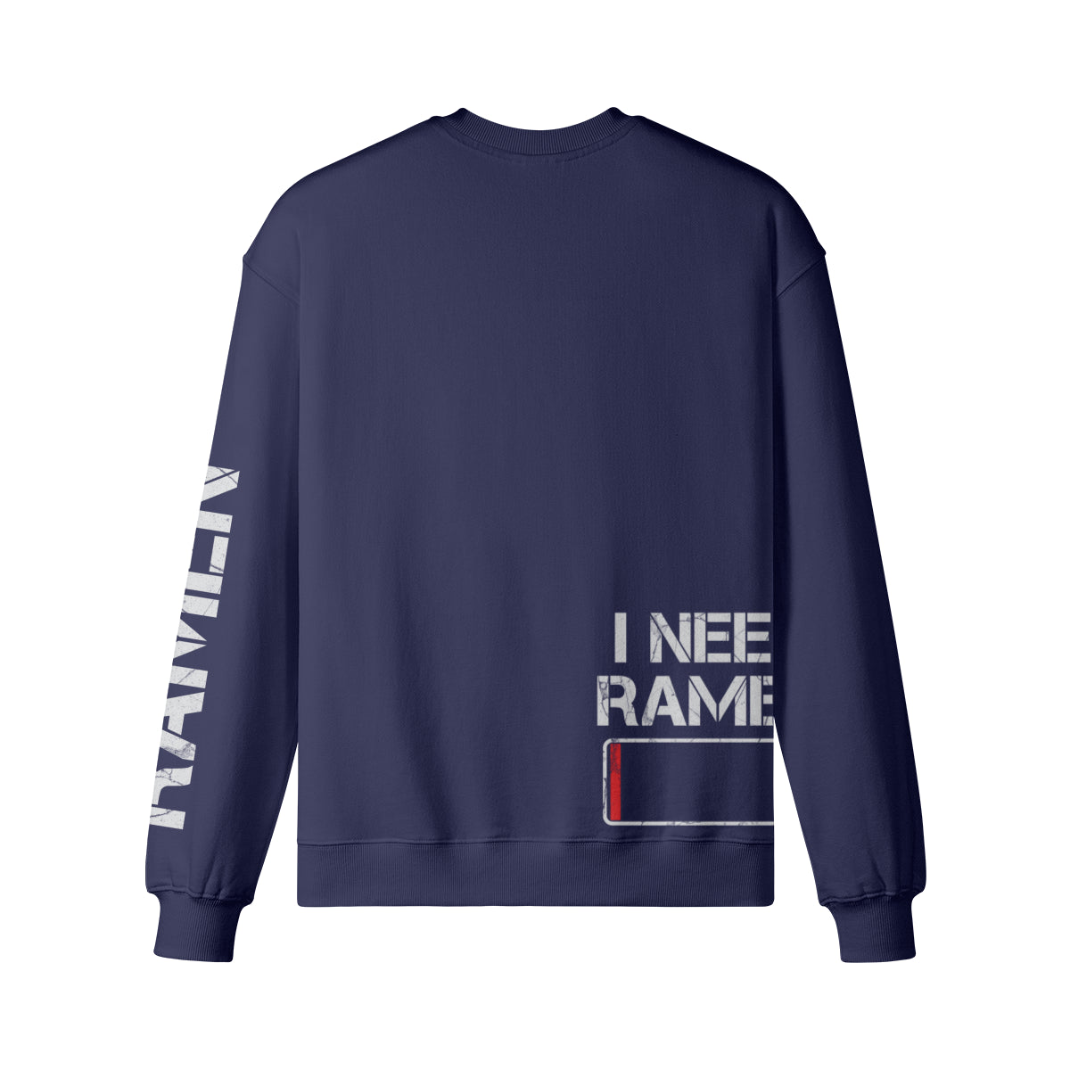 Heavy Oversized Sweatshirt mit Ramen print "I need Ramen" – schwarz – Japan Art – Ansicht 4