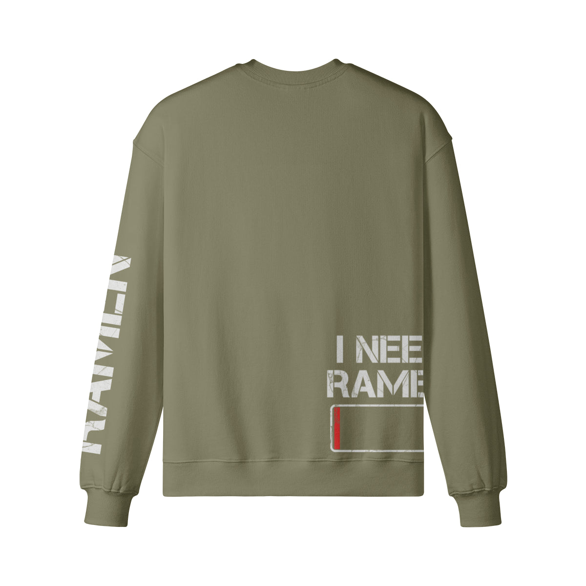 Heavy Oversized Sweatshirt mit Ramen print "I need Ramen" – marineblau – Japan Art – Ansicht 8