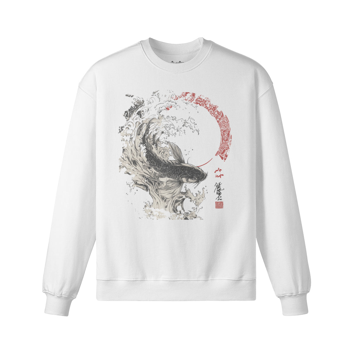 Sweatshirt Heavy Oversized - Print Koi Japan Art-ASIA-Shirts