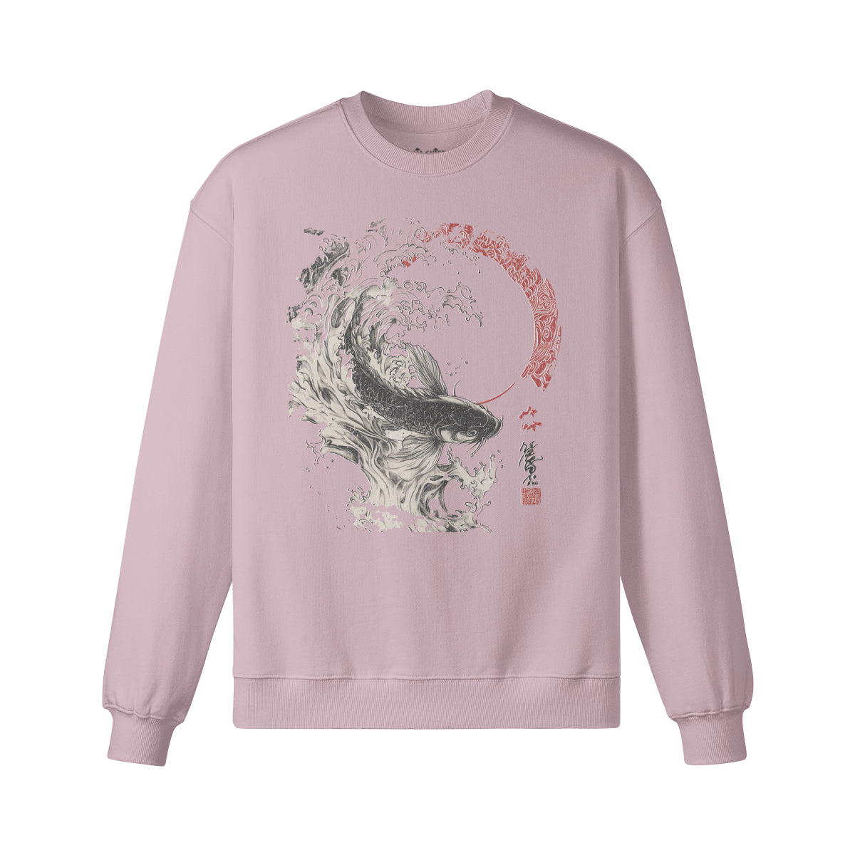 Sweatshirt Heavy Oversized - Print Koi Japan Art-ASIA-Shirts