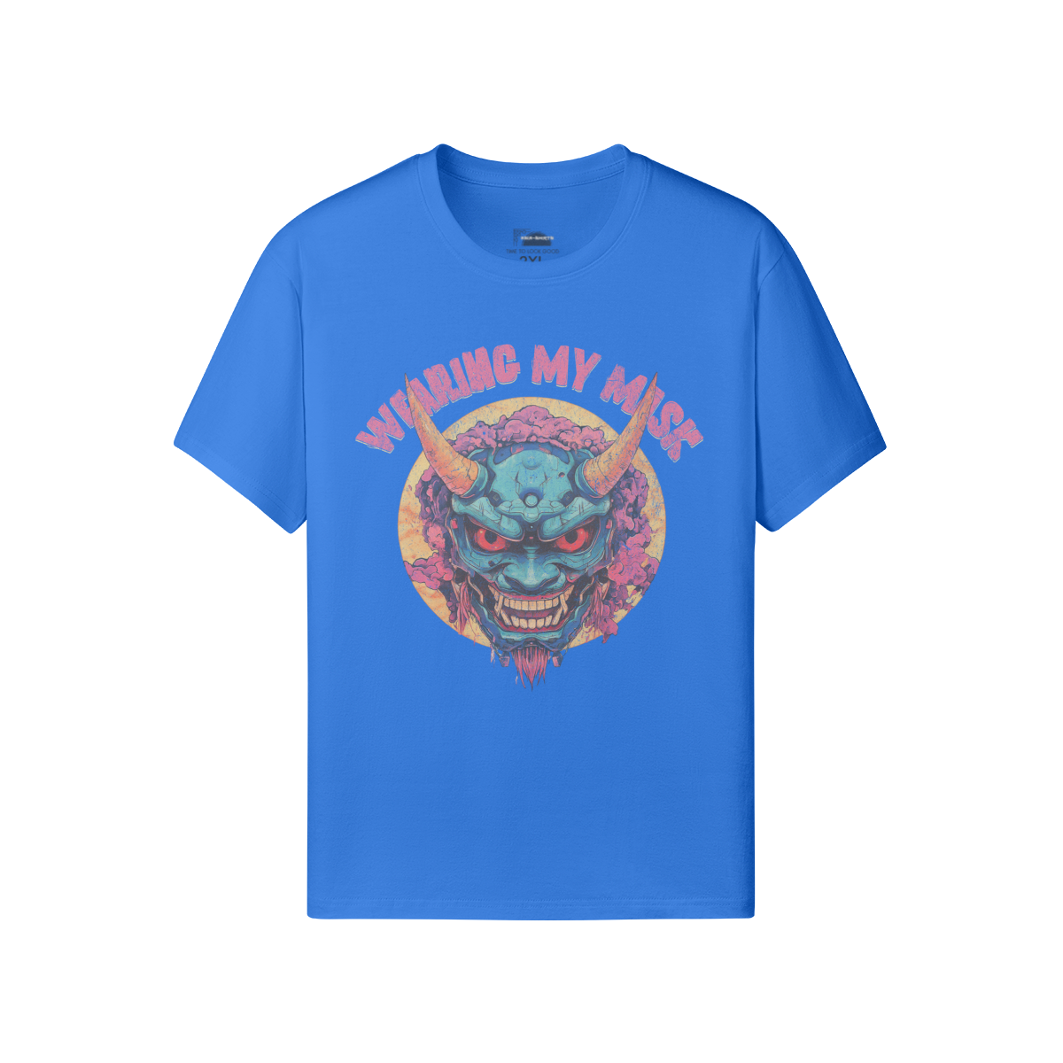 Ausgefallenes T-Shirt für Männer und Damen mit Oni Mask print - ASIA-Shirts