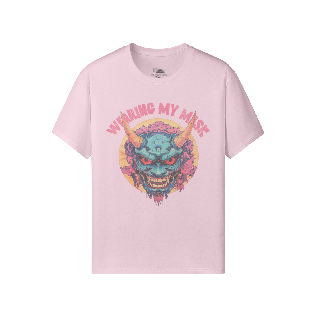 Ausgefallenes T-Shirt für Männer und Damen mit Oni Mask print - ASIA-Shirts