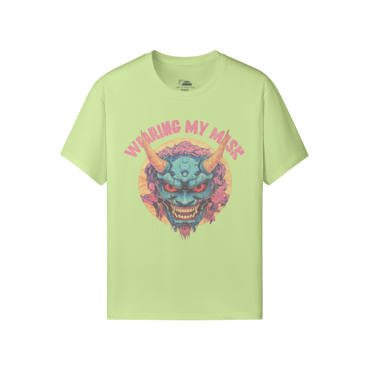 Ausgefallenes T-Shirt für Männer und Damen mit Oni Mask print - ASIA-Shirts
