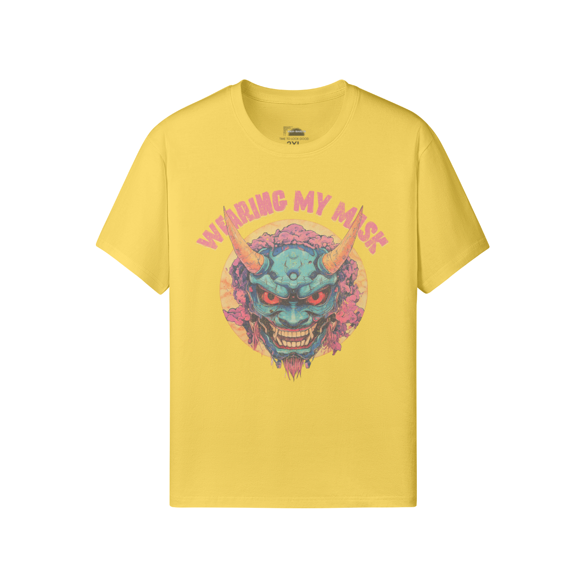 Ausgefallenes T-Shirt für Männer und Damen mit Oni Mask print - ASIA-Shirts
