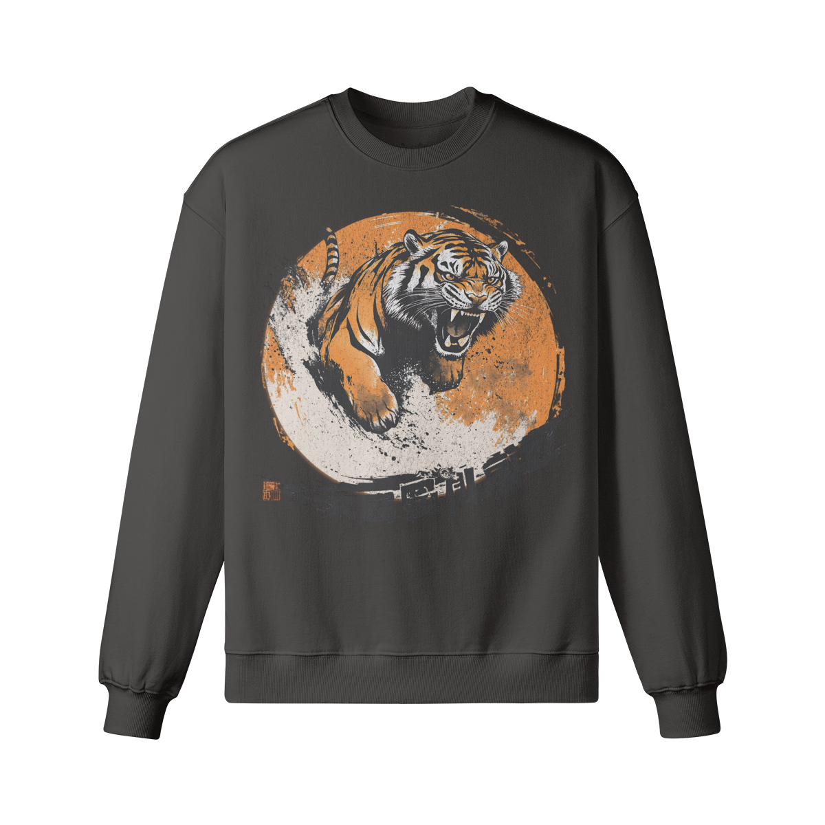 Heavy Oversized Sweatshirt mit Tiger print Japan Kunst - ASIA-Shirts