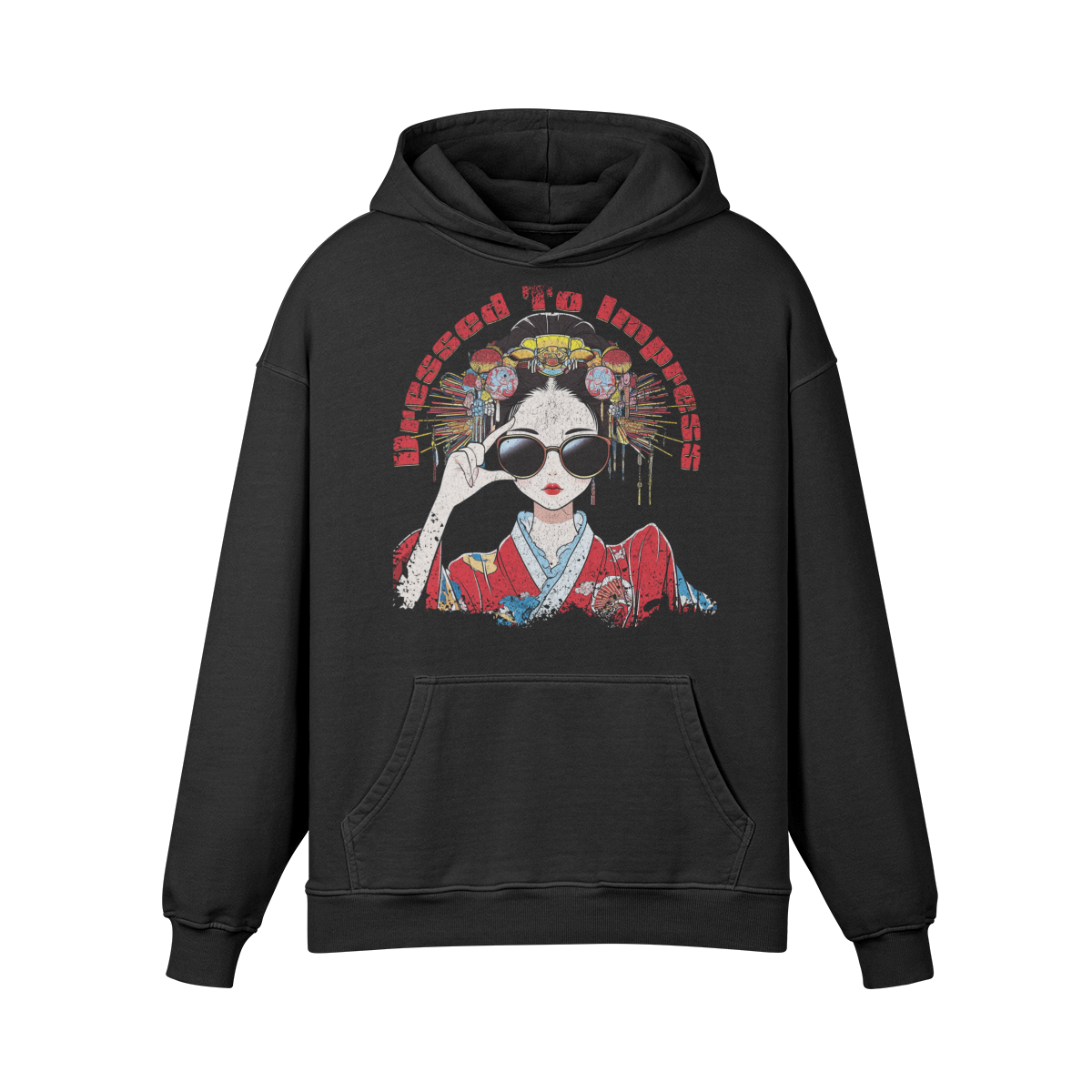 Premium Hoodie washed out look "Dressed to impress" - ASIA-Shirts