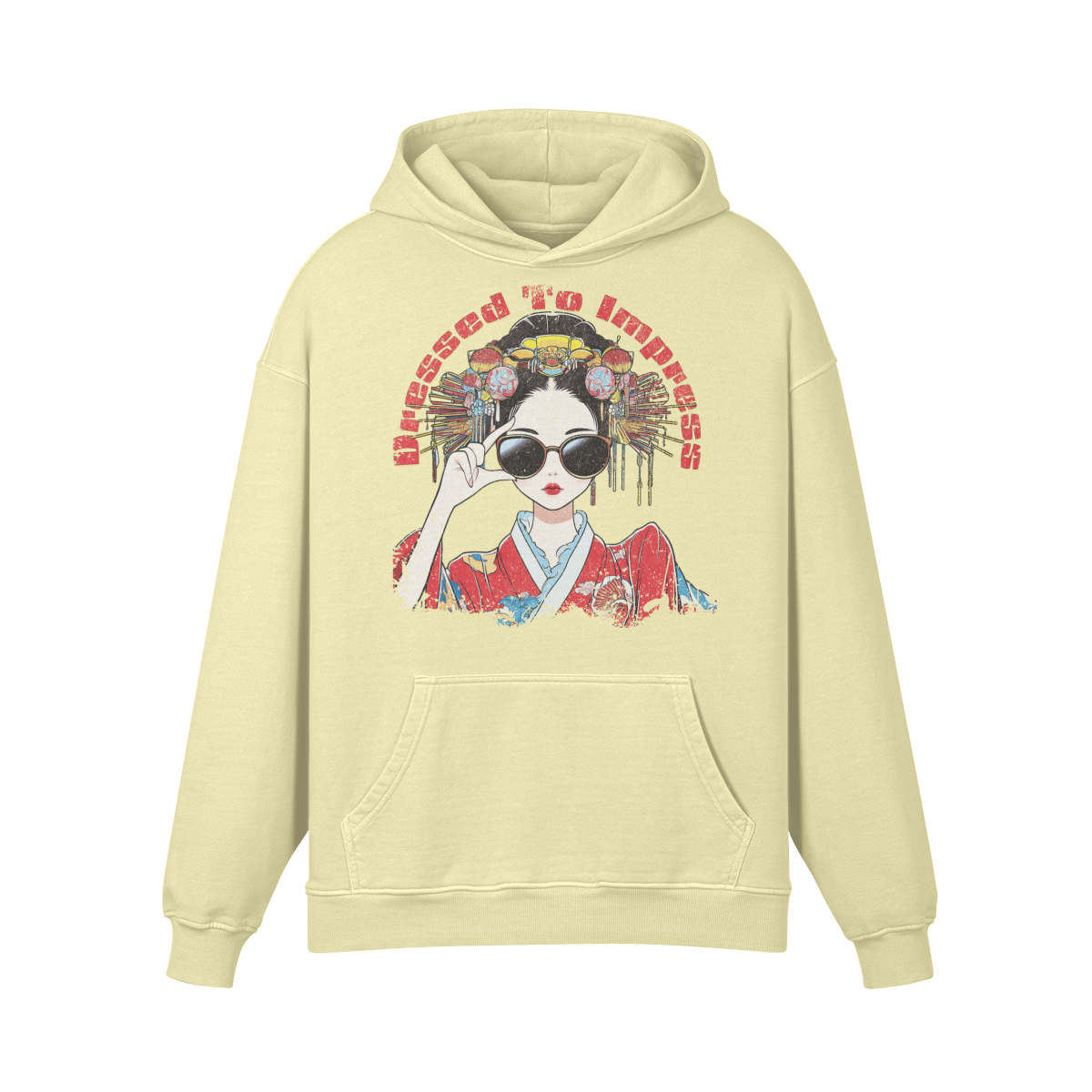 Premium Hoodie washed out look "Dressed to impress" - ASIA-Shirts