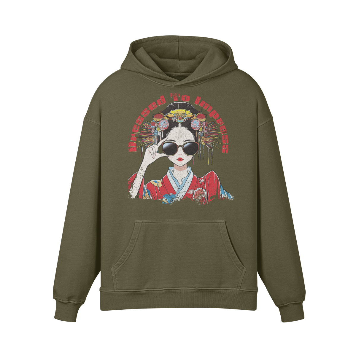 Premium Hoodie washed out look "Dressed to impress" - ASIA-Shirts